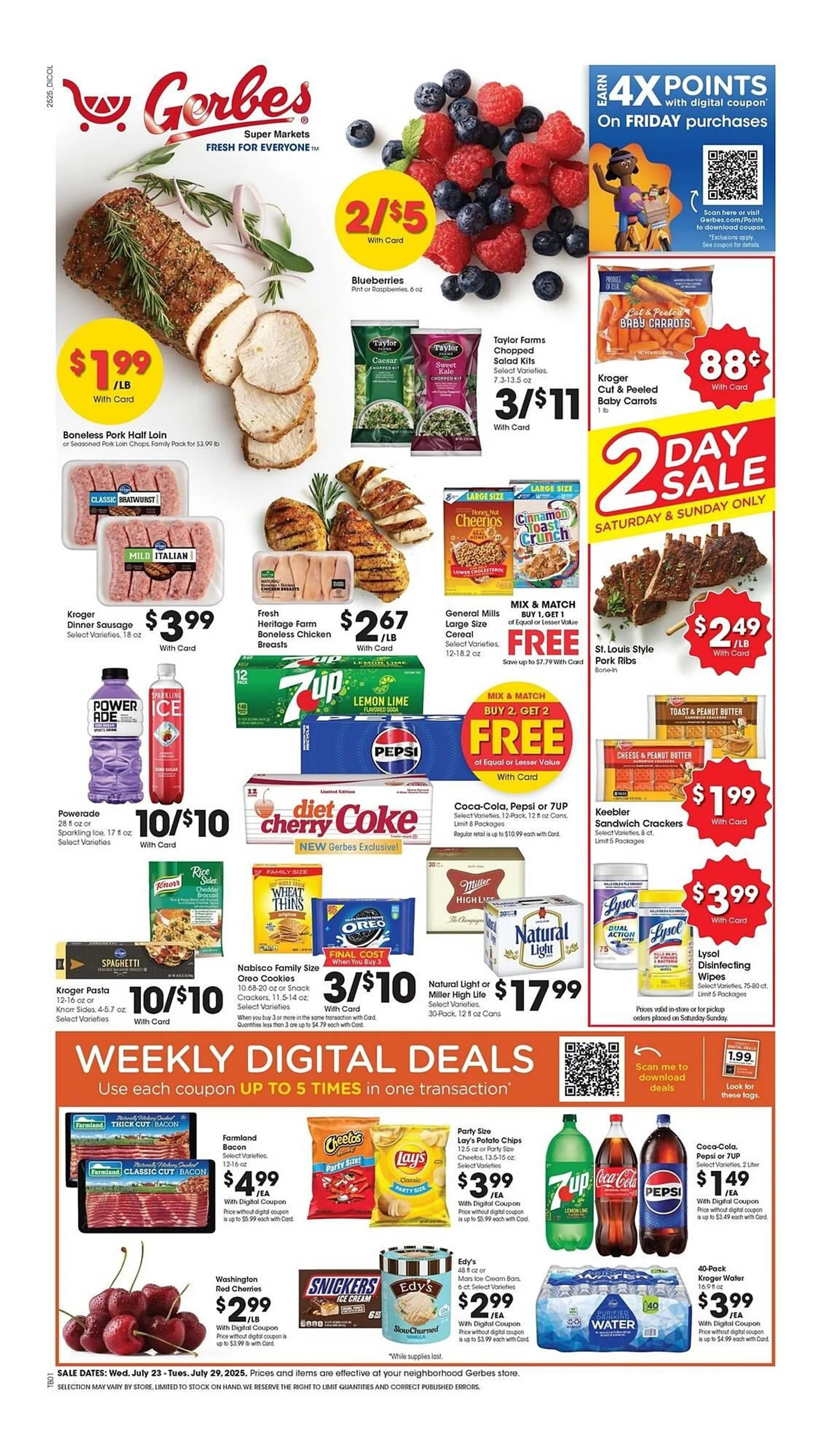 Weekly ad Gerbes ad from July 23 to July 29 2025 - Page 1