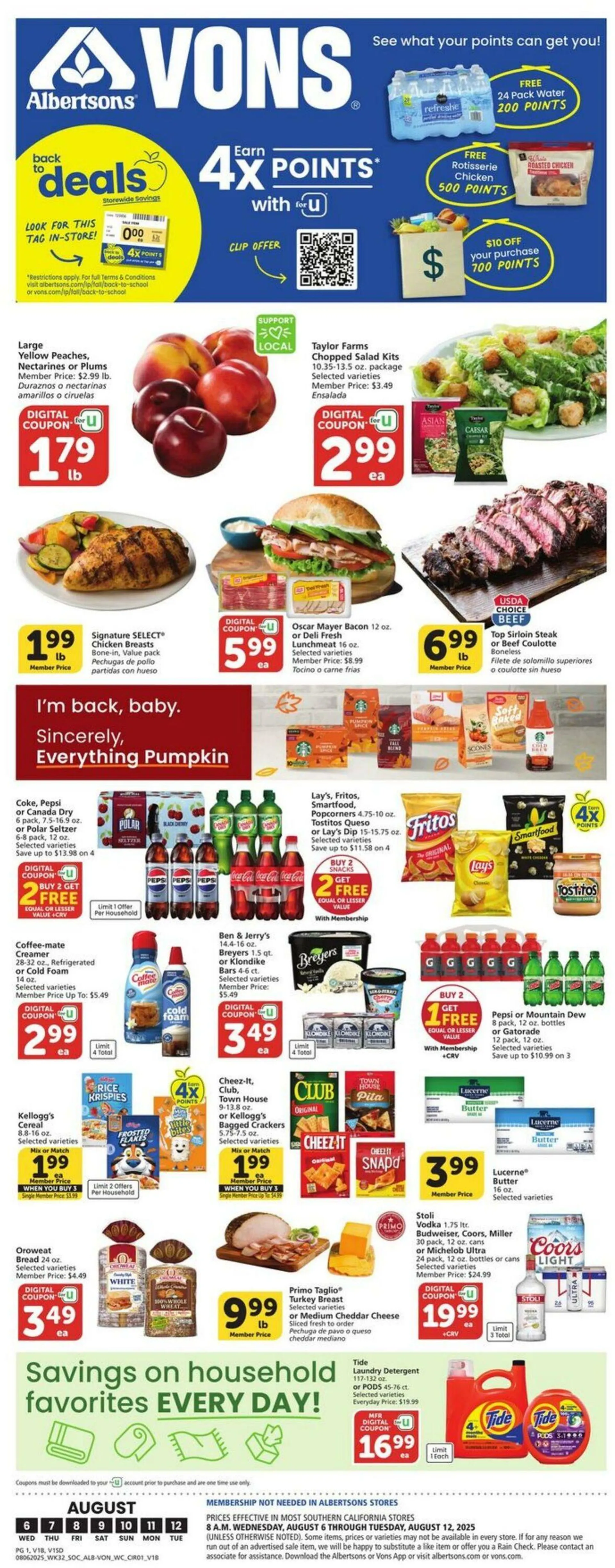 Weekly ad Vons Current weekly ad from August 6 to August 12 2025 - Page 1