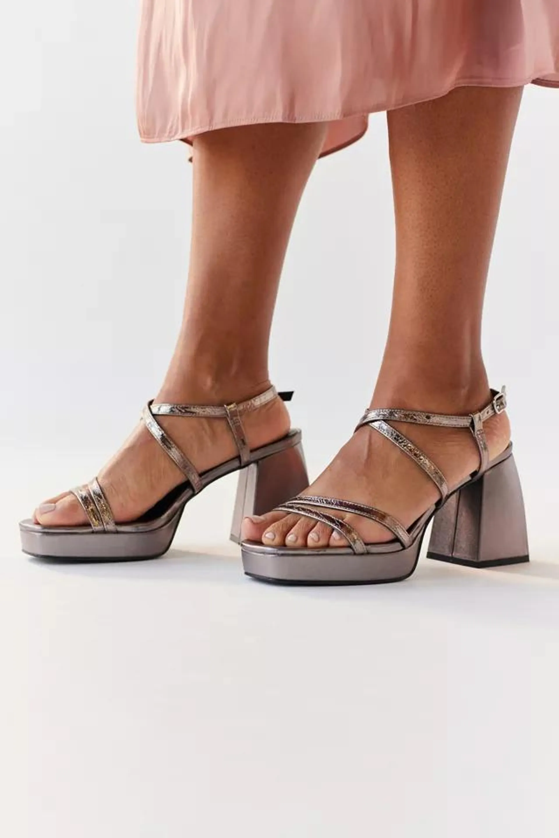 UO Olive Strappy Sandal Heel