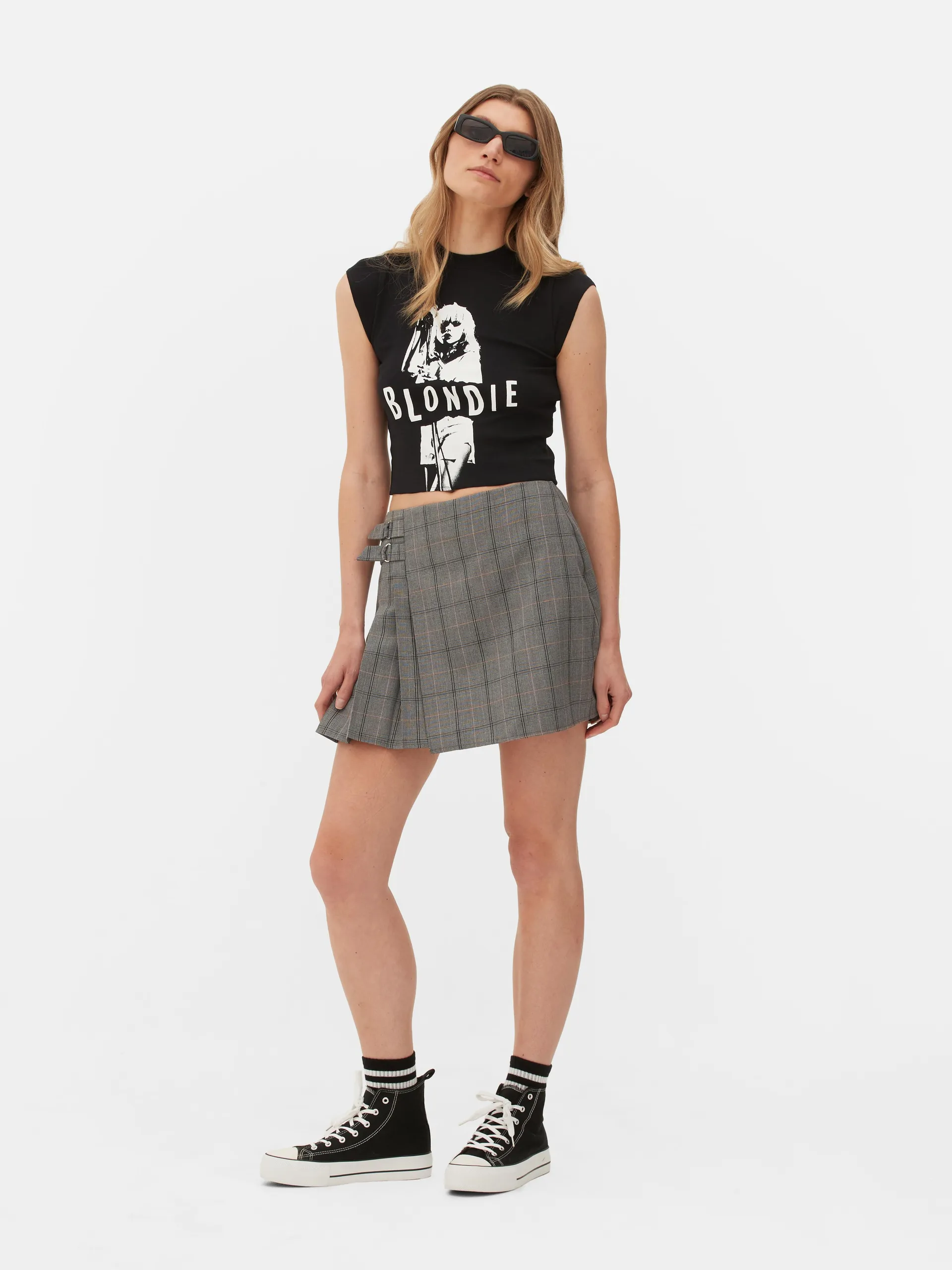 Blondie Cap Sleeve Cropped T-Shirt