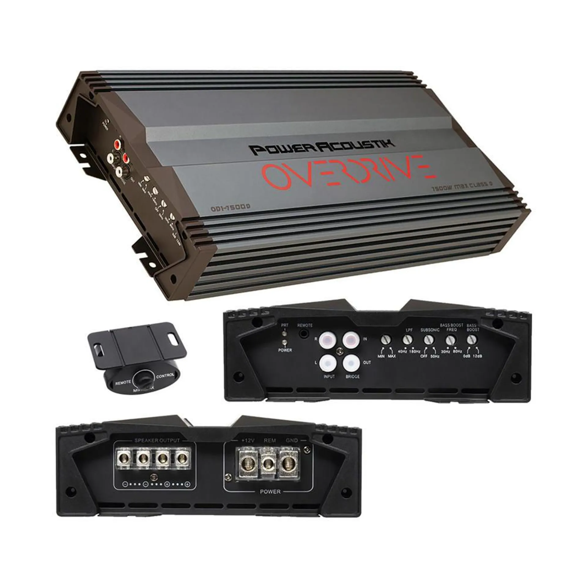 Power Acoustik OD17500D 7500W Max Class D Monoblock Amplifier