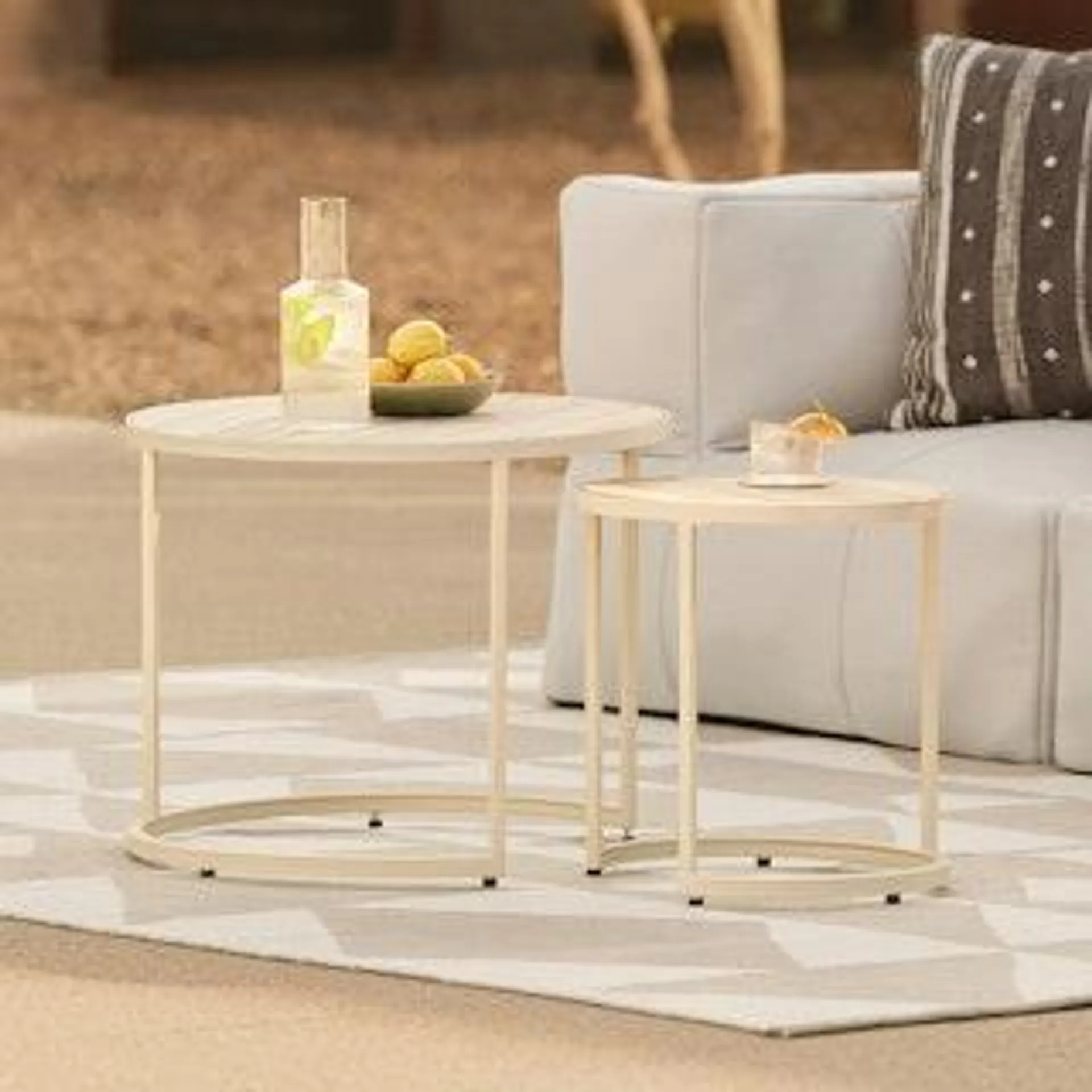 Tima 23" Nesting Coffee Tables - Byron Gray