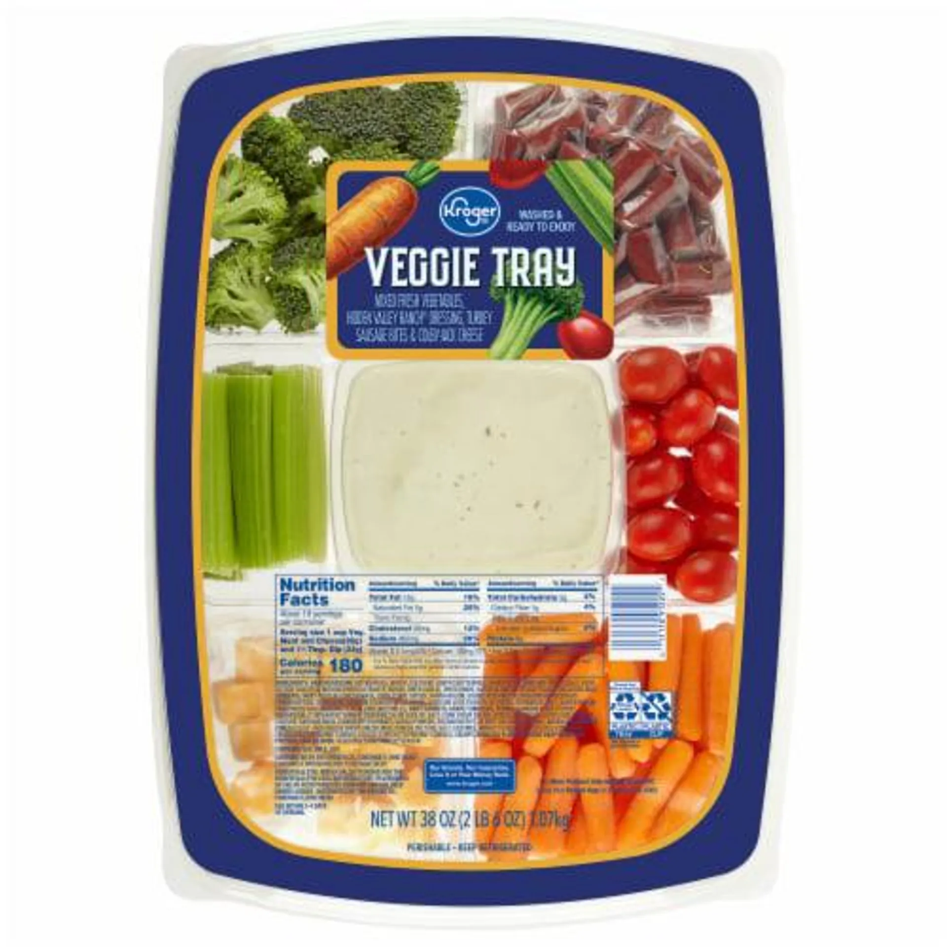 Kroger® Veggie Tray with Turkey Sausage Meat and Cheese