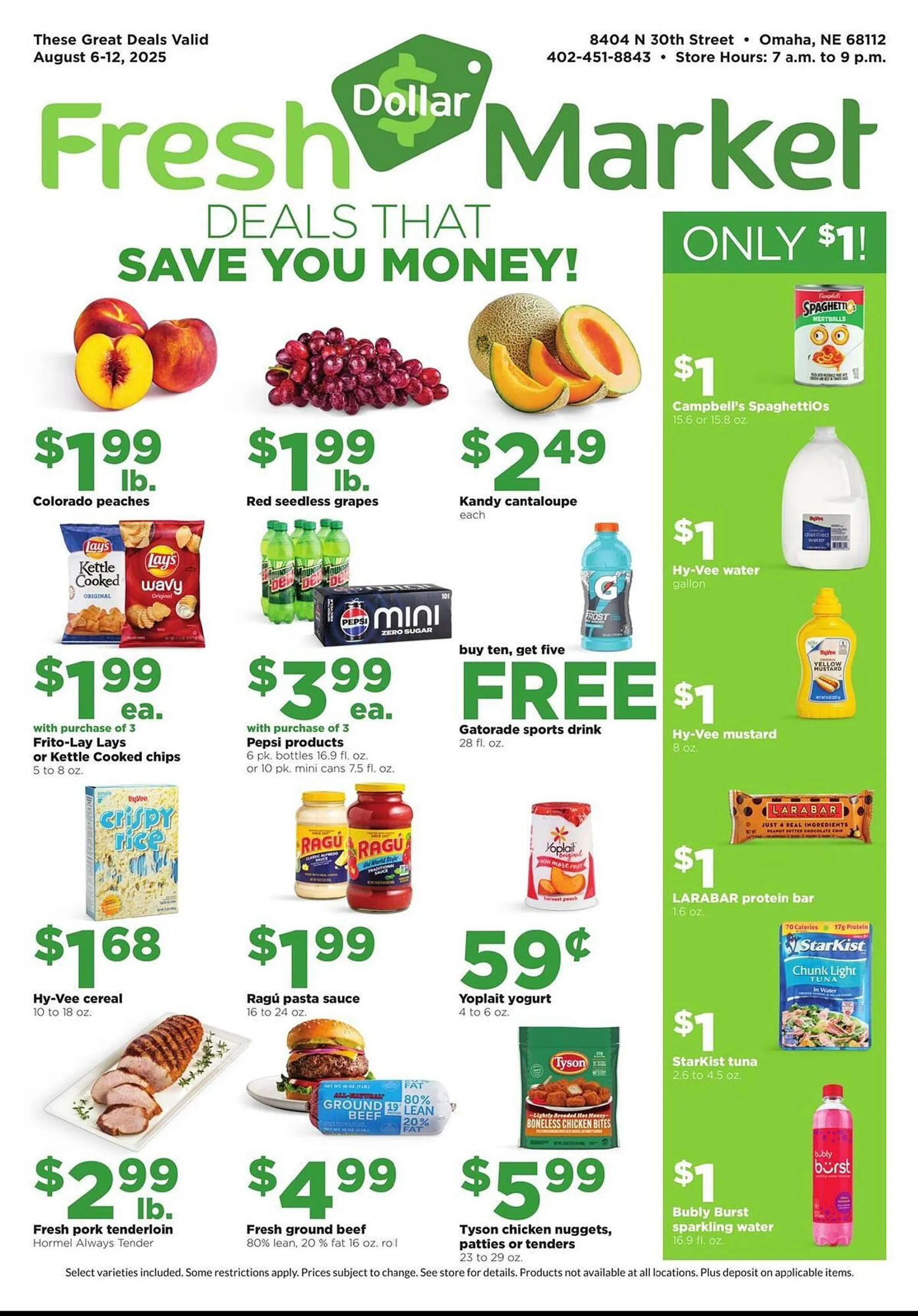Weekly ad Hy-Vee Weekly Ad from August 6 to August 12 2025 - Page 1