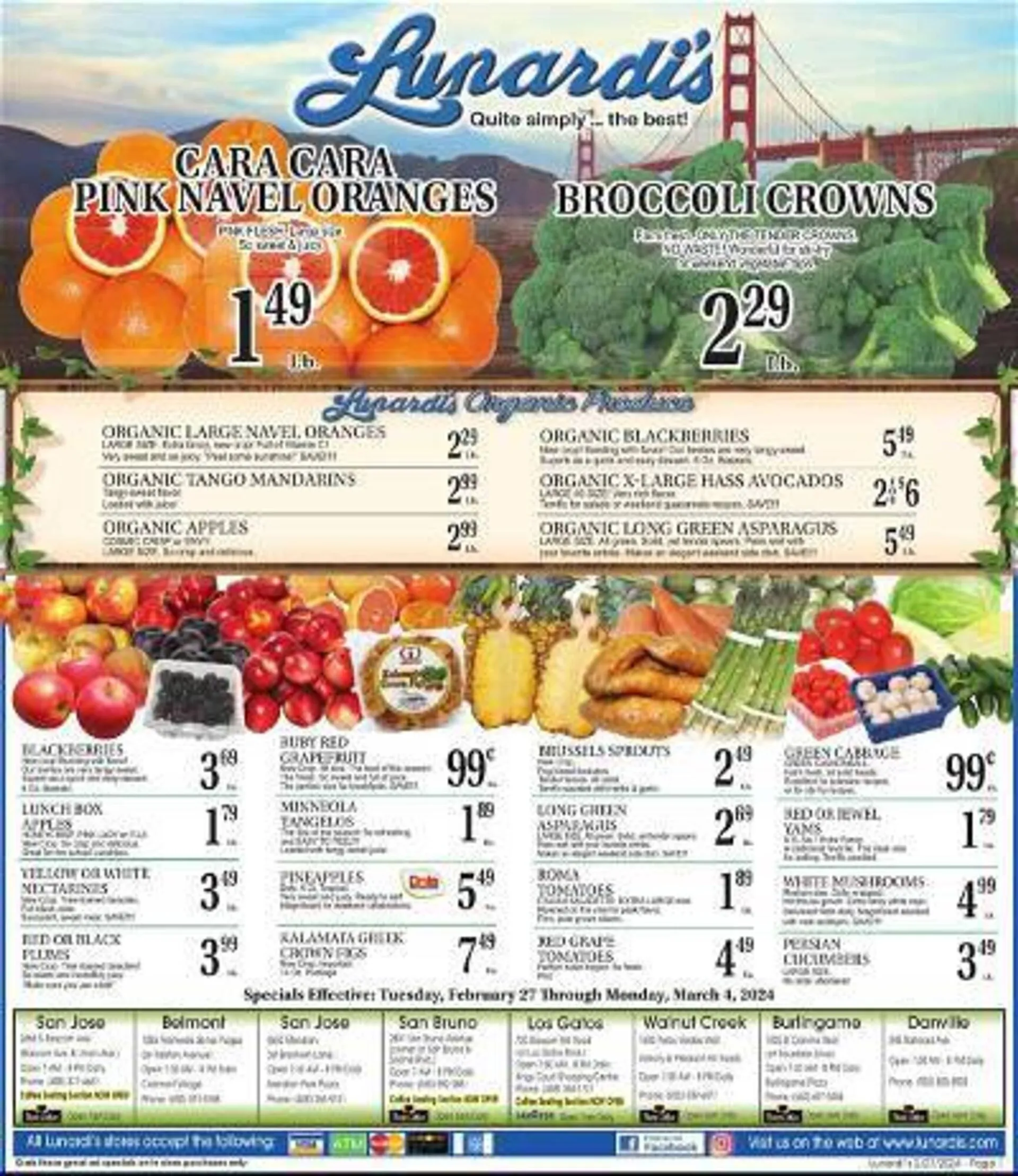 Weekly ad Lunardis Weekly Ad from February 27 to March 4 2024 - Page 1