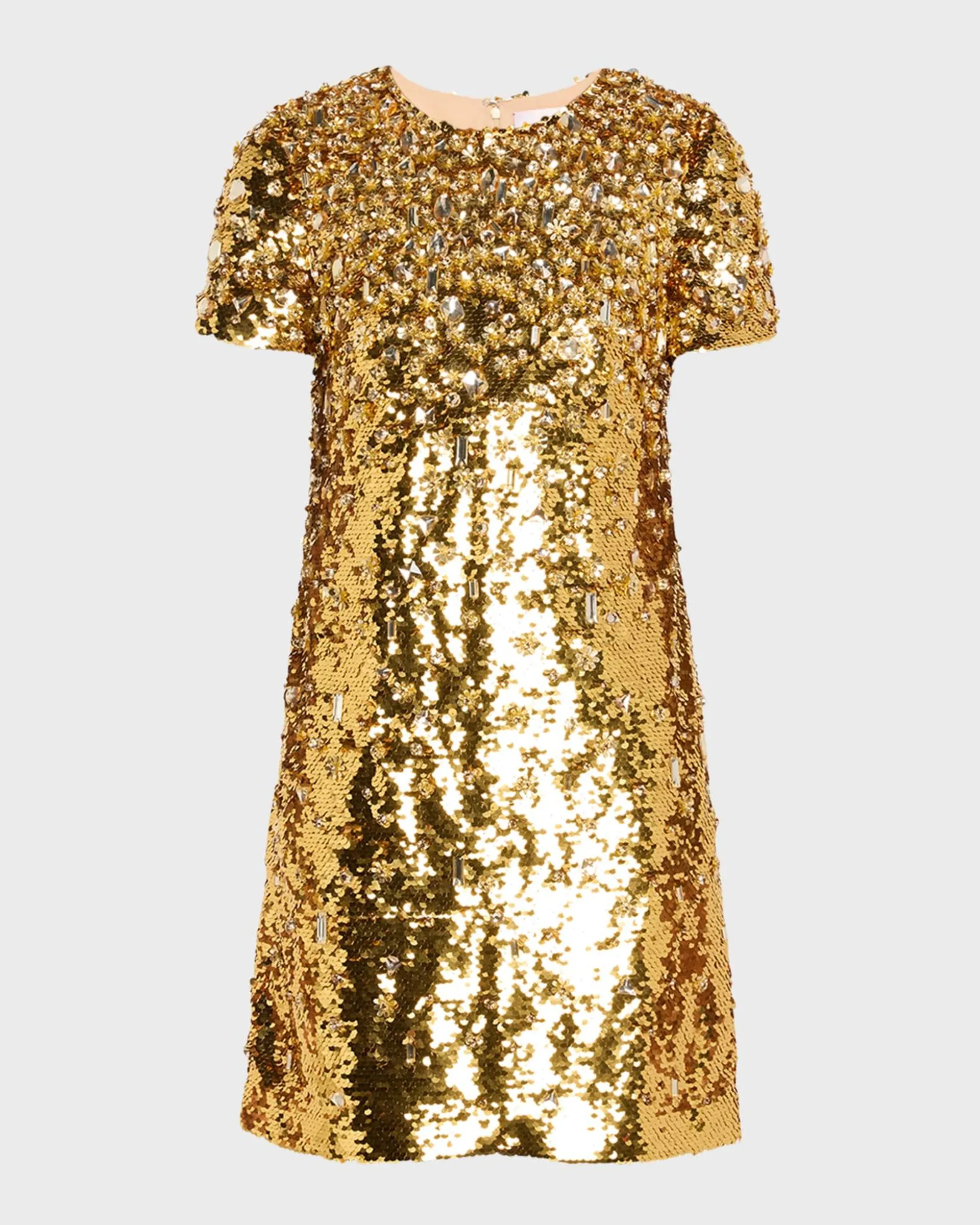 Embellished Sequin Shift Dress