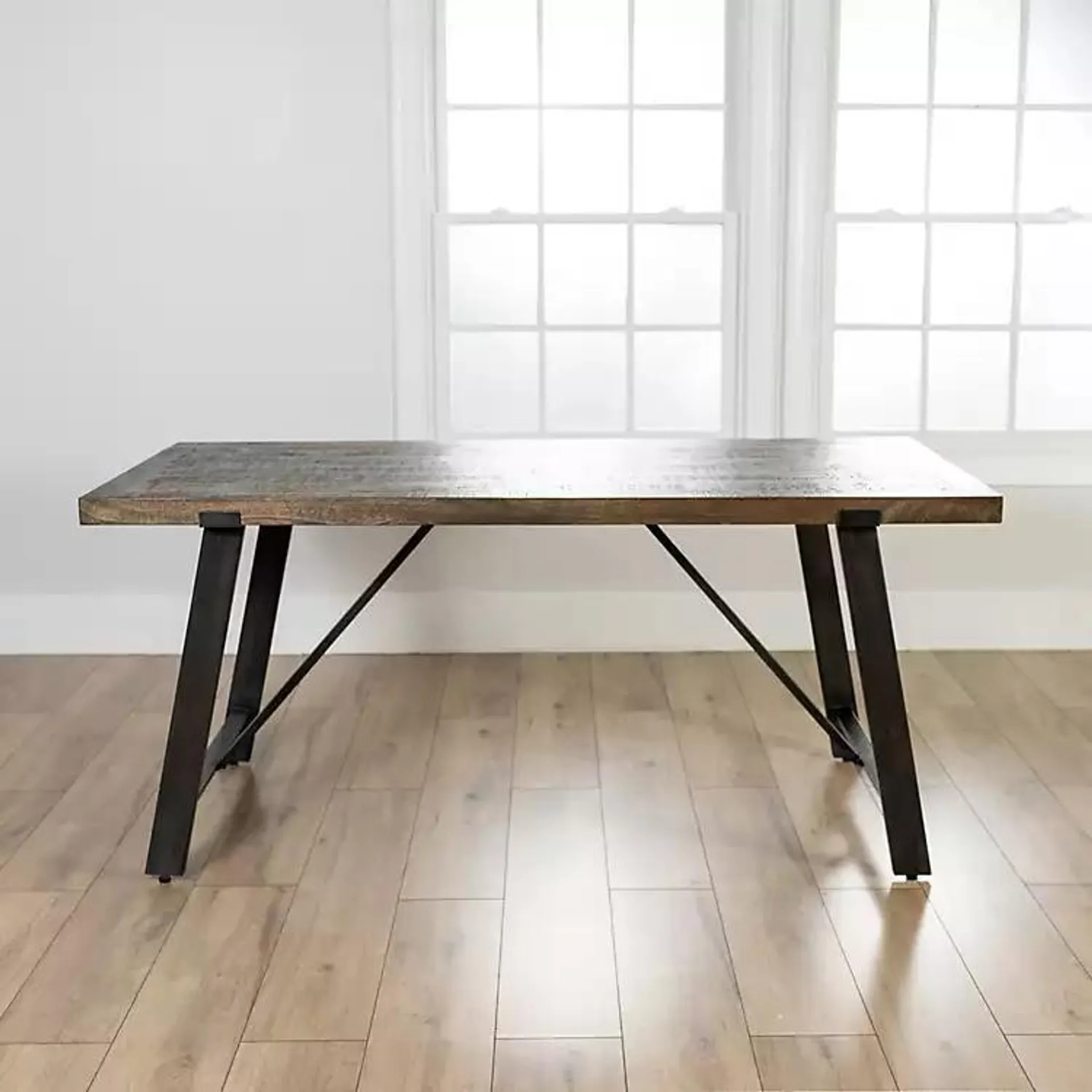 Ivan Wood and Metal Dining Table