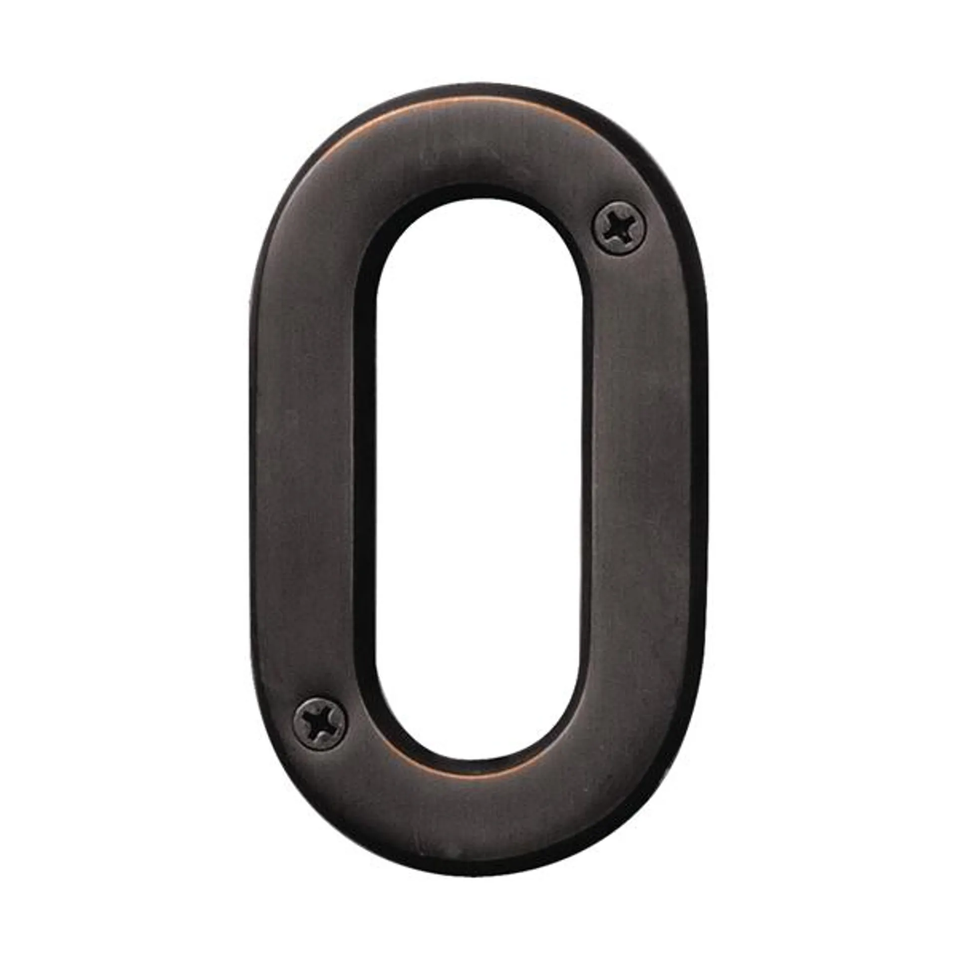 Prestige Series BR-42OWB/0 House Number, Character: 0, 4 in H Character, Bronze Character, Solid Brass