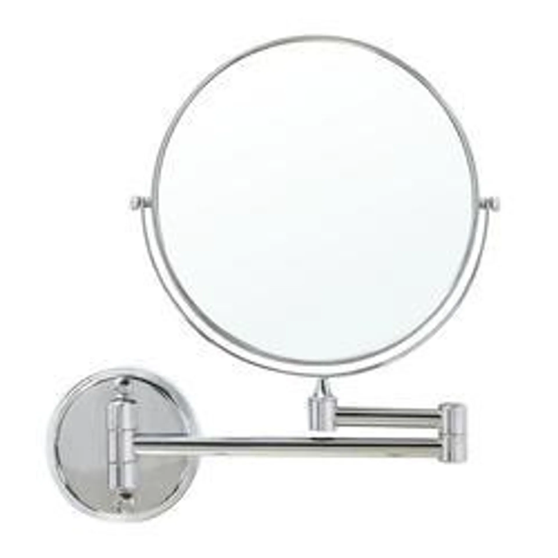 Modona 8" Two-Sided 1X and 5X Wall-Mount Polished Chrome Mirror