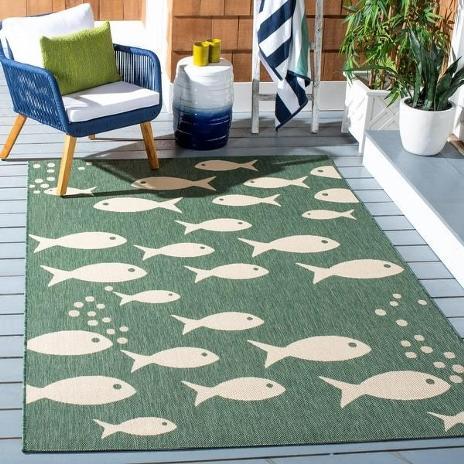 SAFAVIEH Courtyard Illa Indoor/ Outdoor Waterproof Patio Backyard Rug