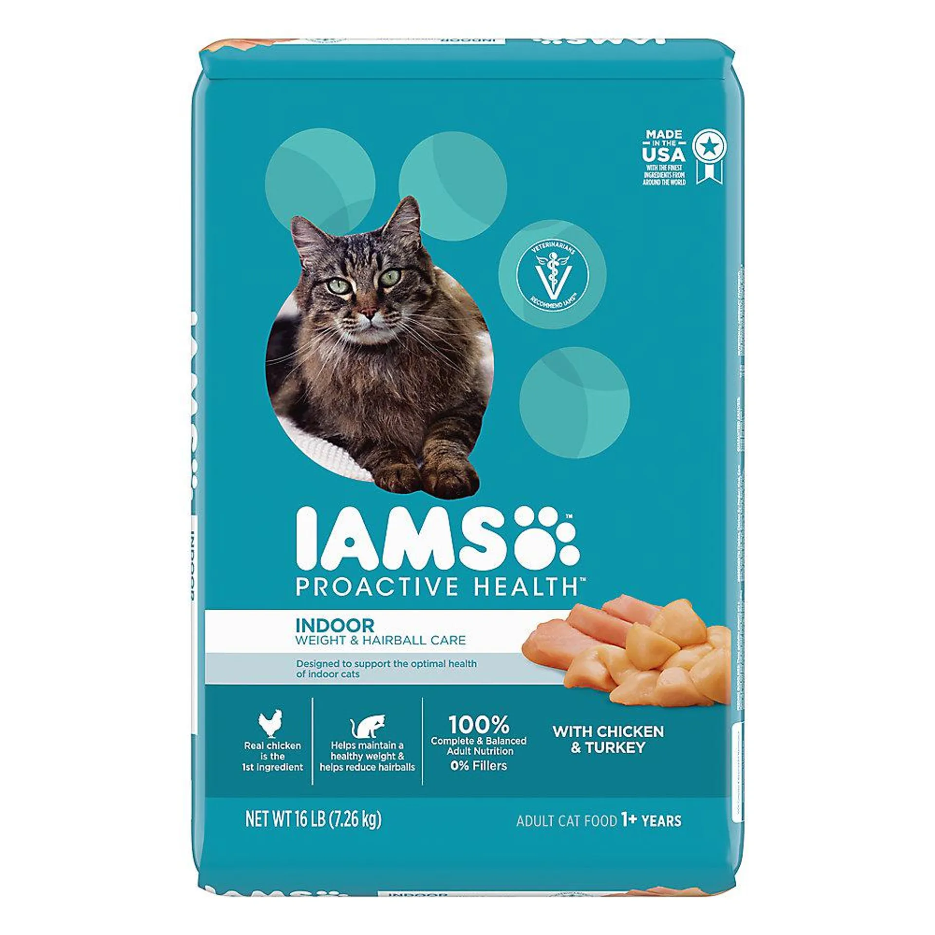 IAMS™ Proactive Health Indoor Adult Dry Cat Food - Weight & Hairball Care, Chicken