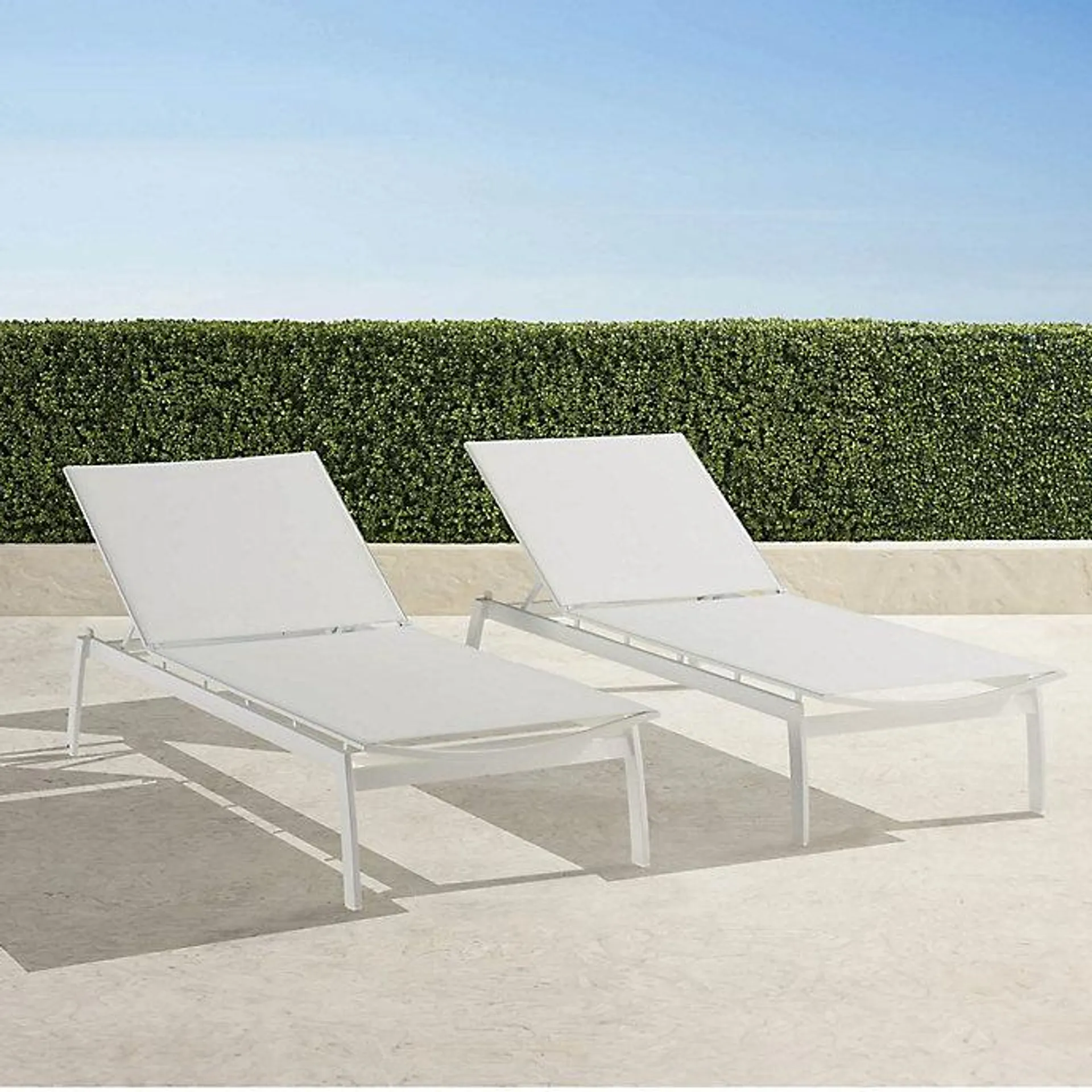 Ibiza Aluminum Chaises, Set of Two