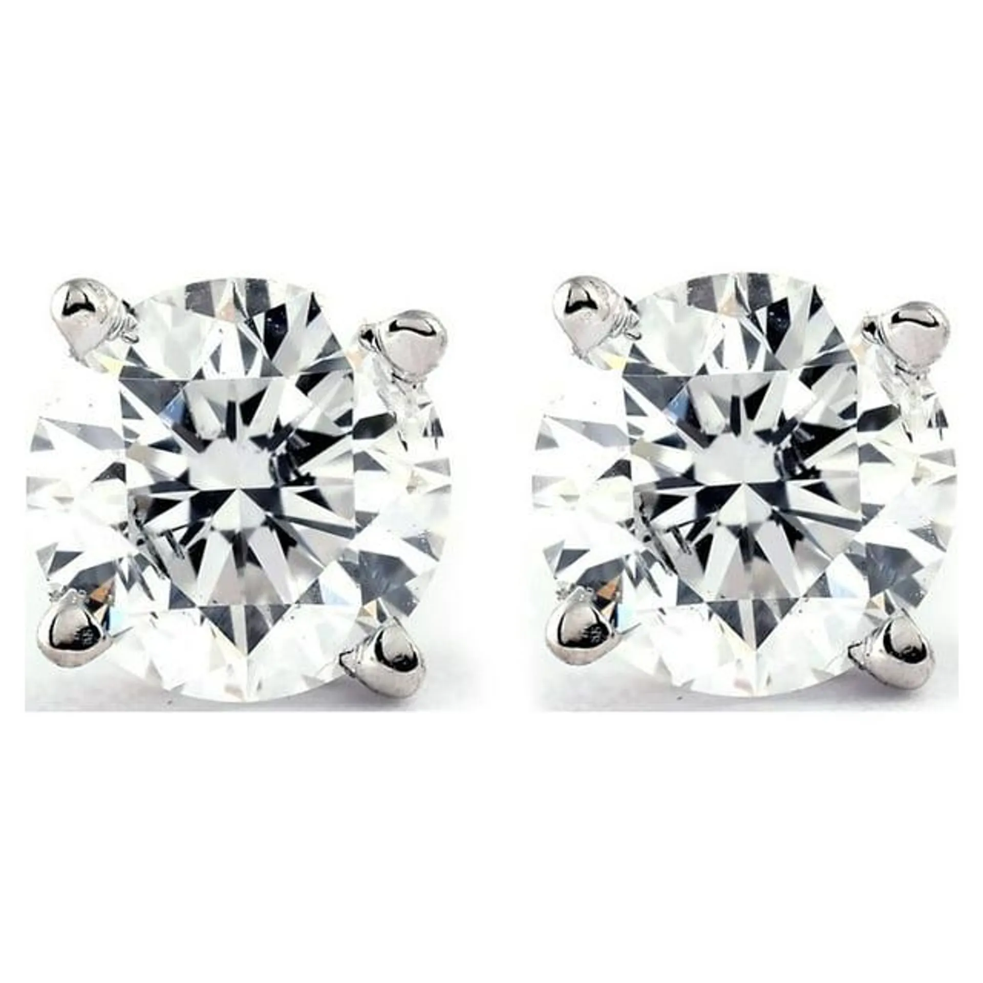 Pompeii 1/4 Ct TDW Genuine Diamond Studs in 14k White Gold (IJ,I2-I3)