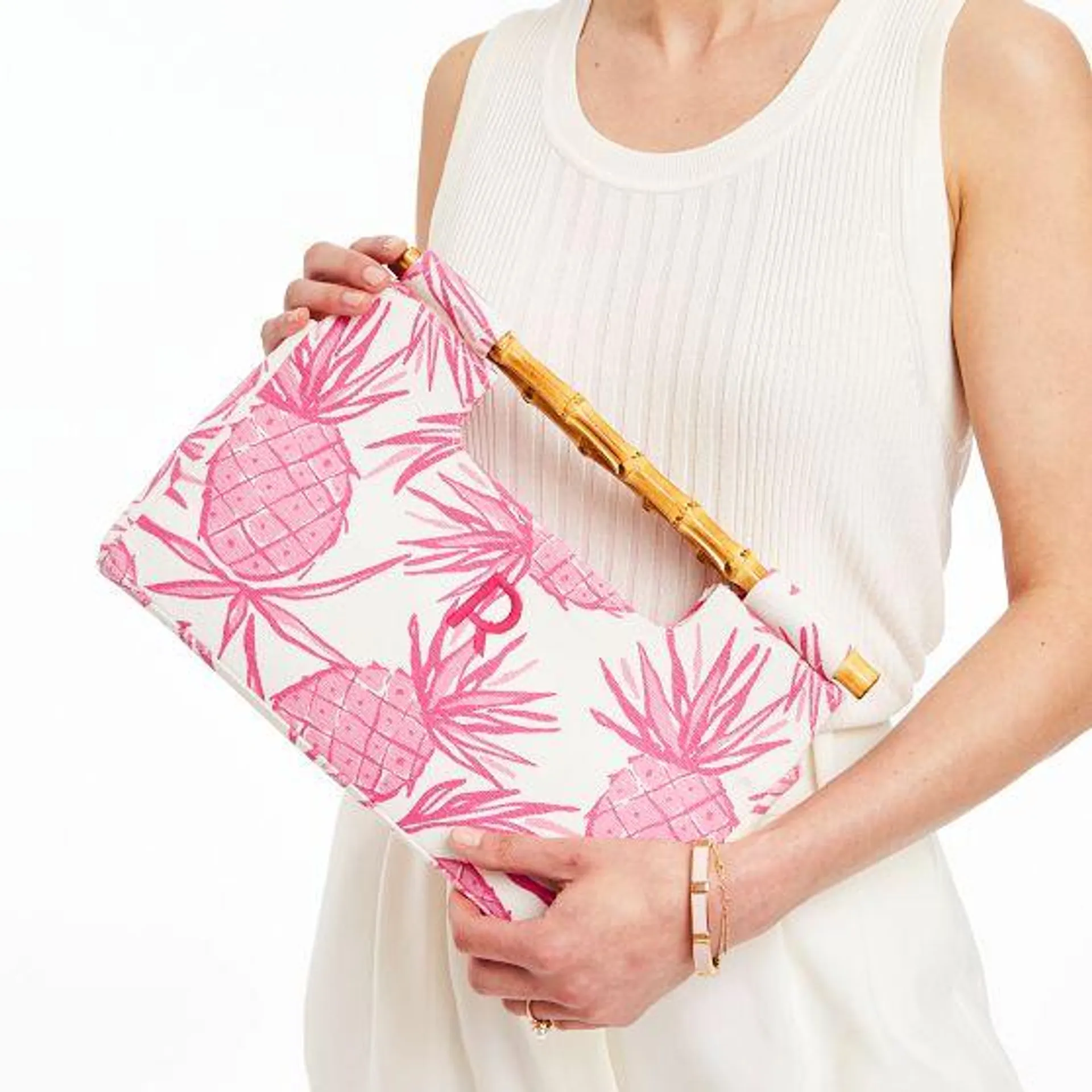 Bamboo Canvas Clutch