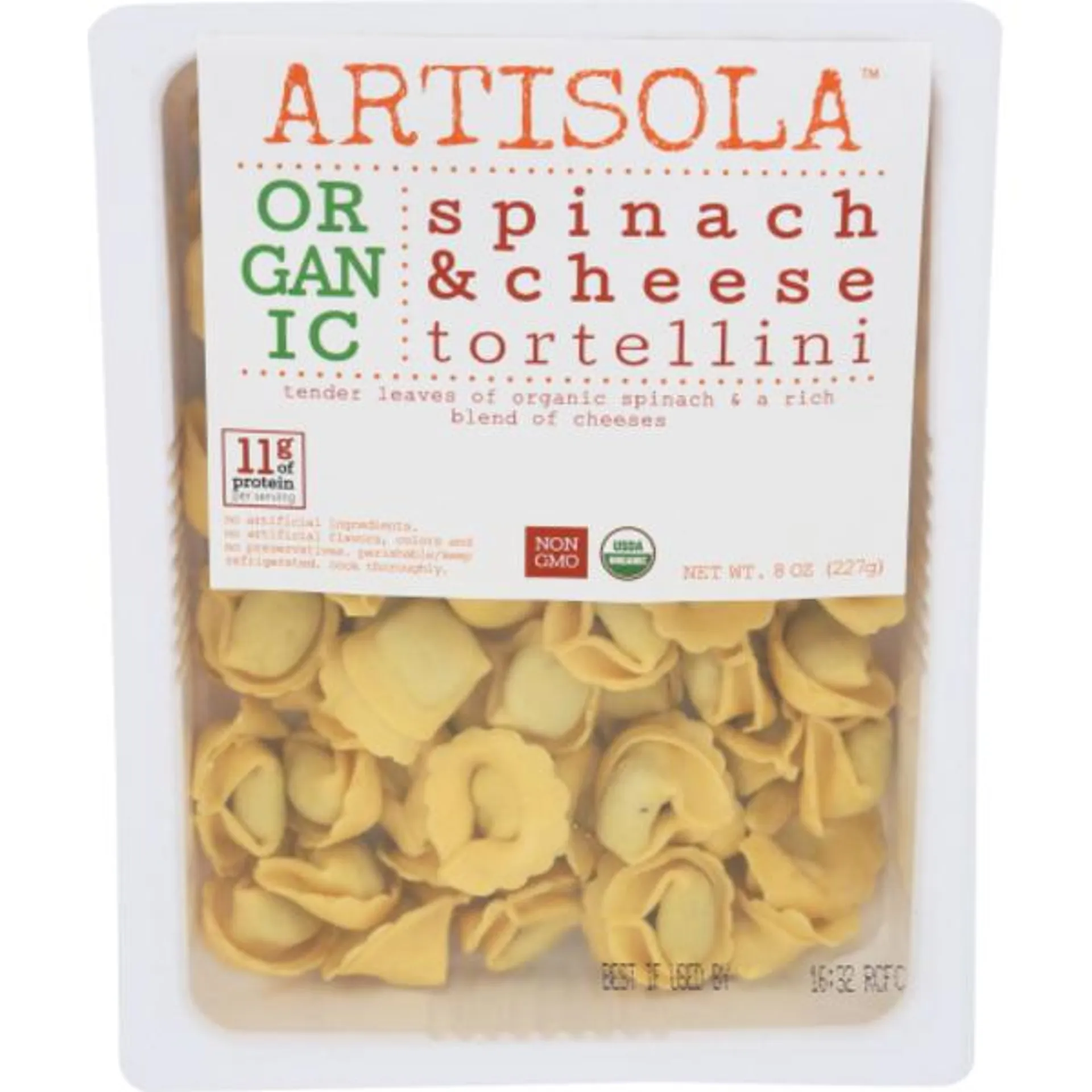 Organic Spinach & Cheese Tortellini