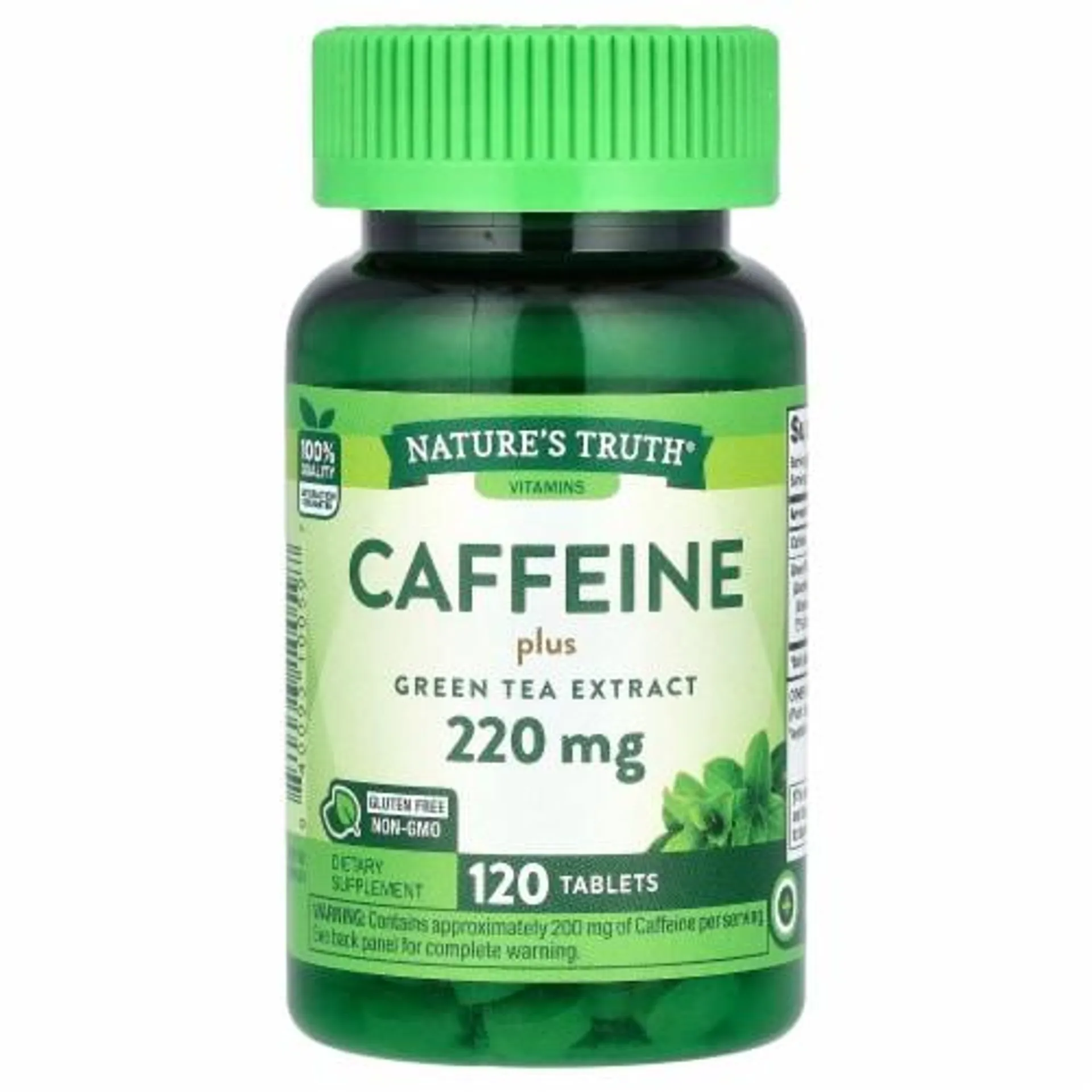 Nature's Truth Caffeine Plus Green Tea Extract 220 mg - 120 Tablets