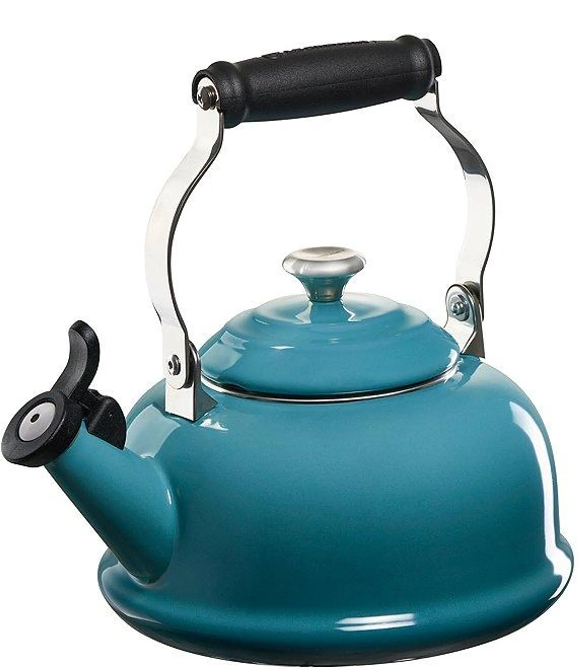 1.7 -Quart Enamel Steel Classic Whistling Kettle with Stainless Steel Knob