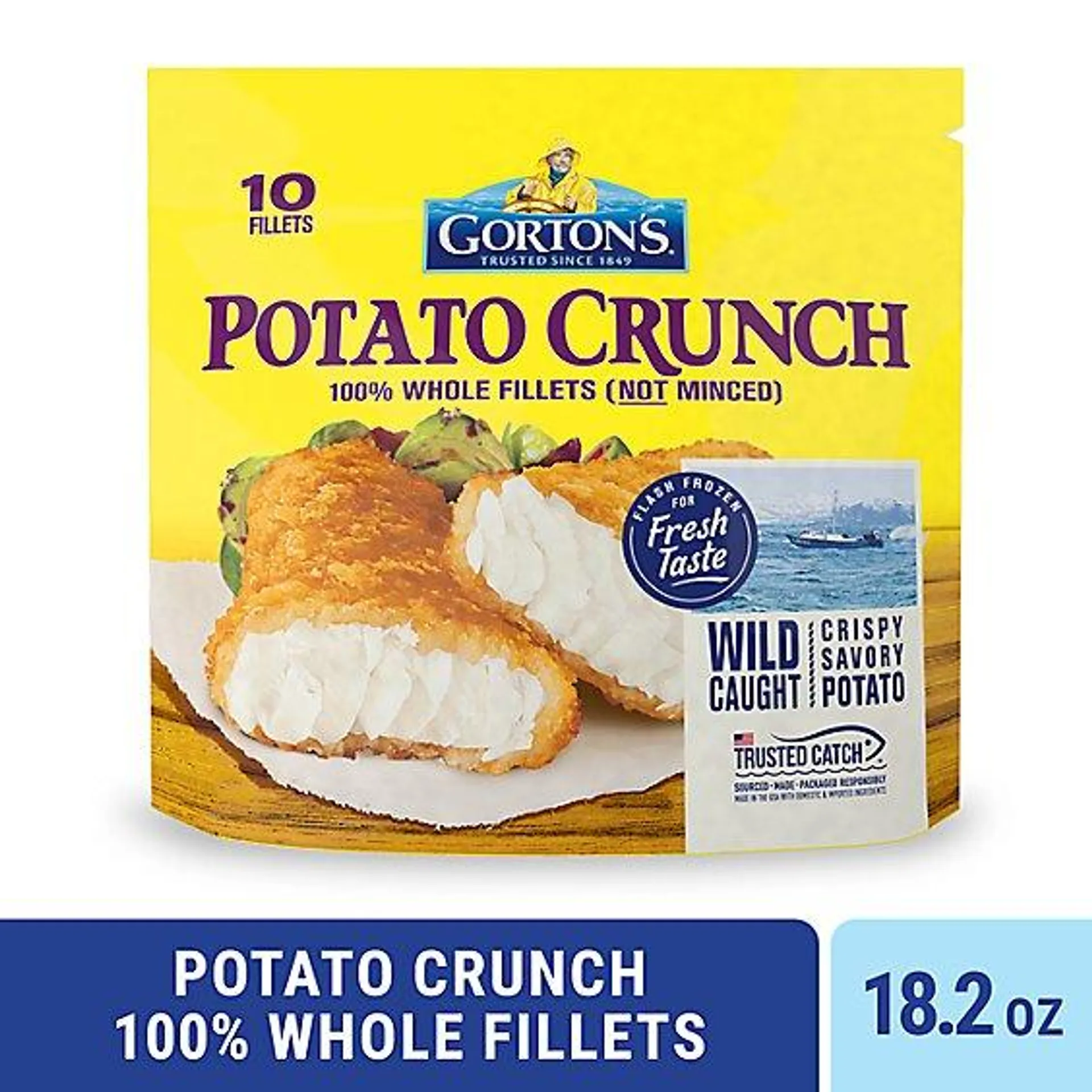 Gorton's Potato Crunch Breaded Fish Fillets Bag - 10 Count