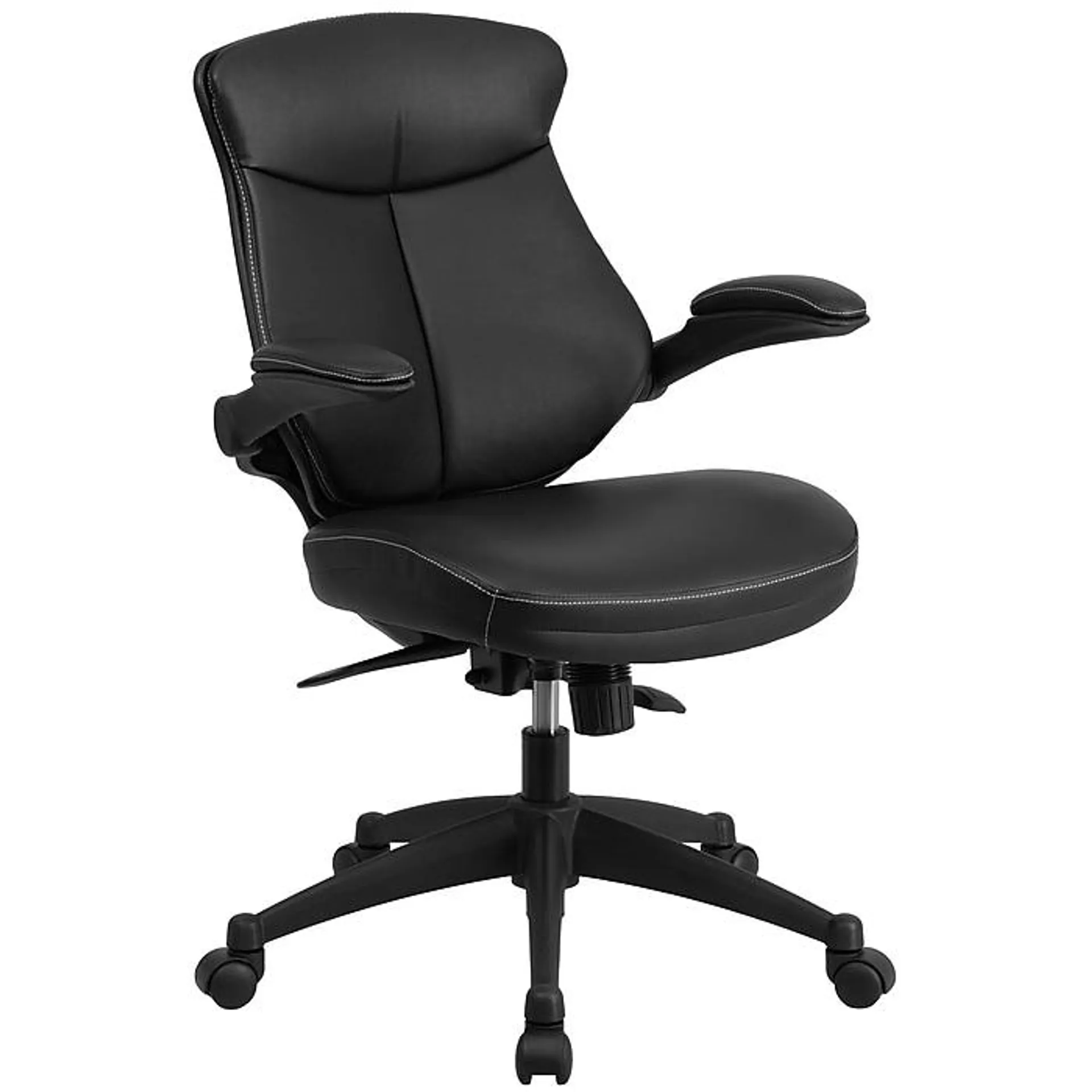 Flash Furniture Kale Ergonomic LeatherSoft Swivel Mid-Back Executive Office Chair,