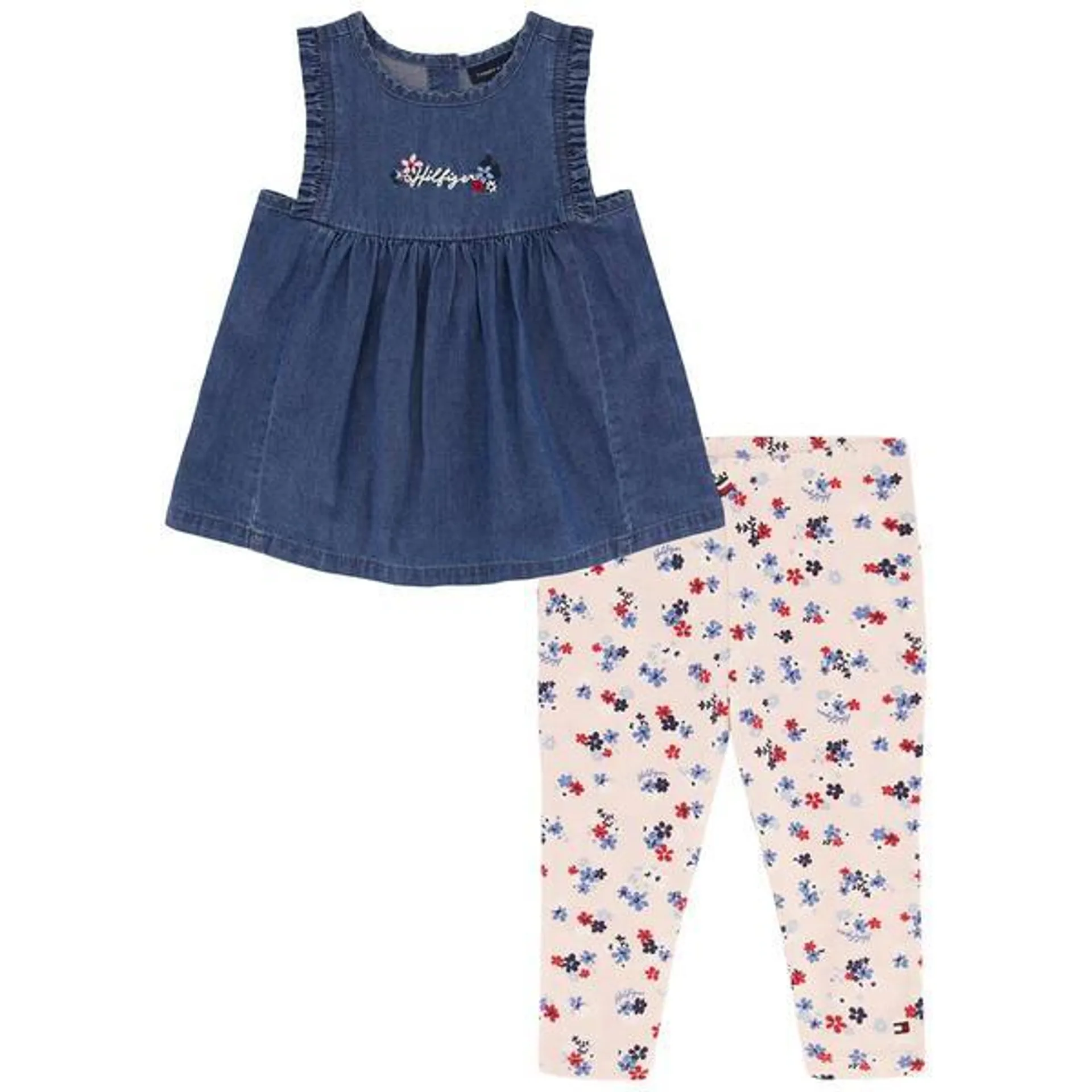 Baby Girl (12-24M) Tommy Hilfiger Chambray Tunic & Floral Capris