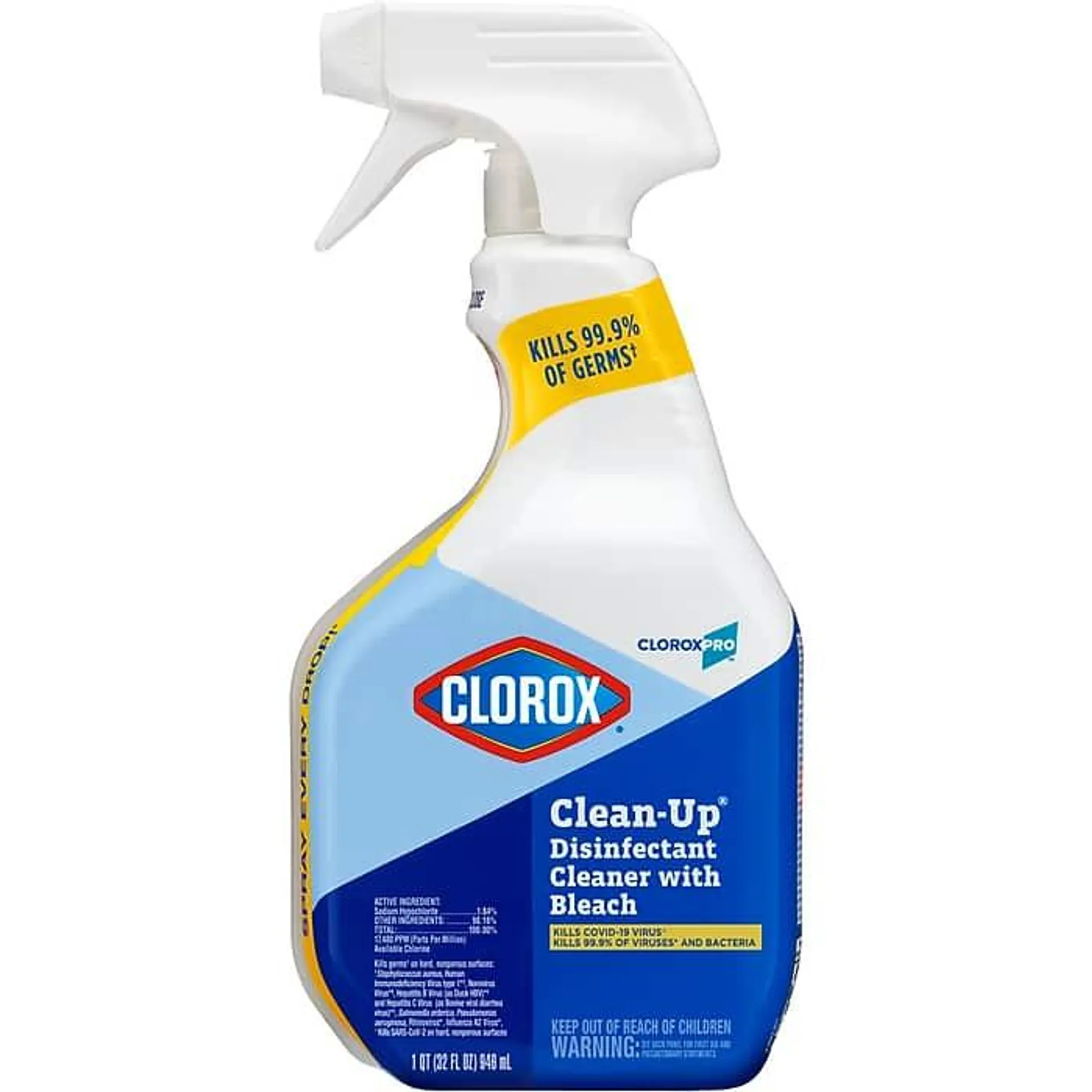 CloroxPro Clean-Up Disinfectant Cleaner with Bleach Spray,