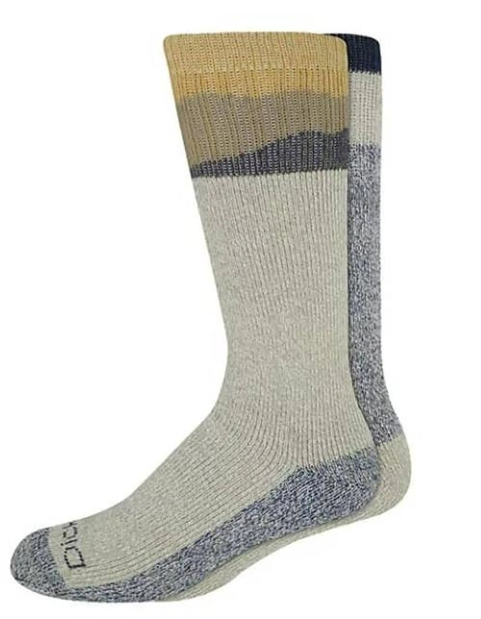 Dickies Men's Beige Pattern Charcoal Brushed Thermal Crew Socks - Assorted, 2 Pk