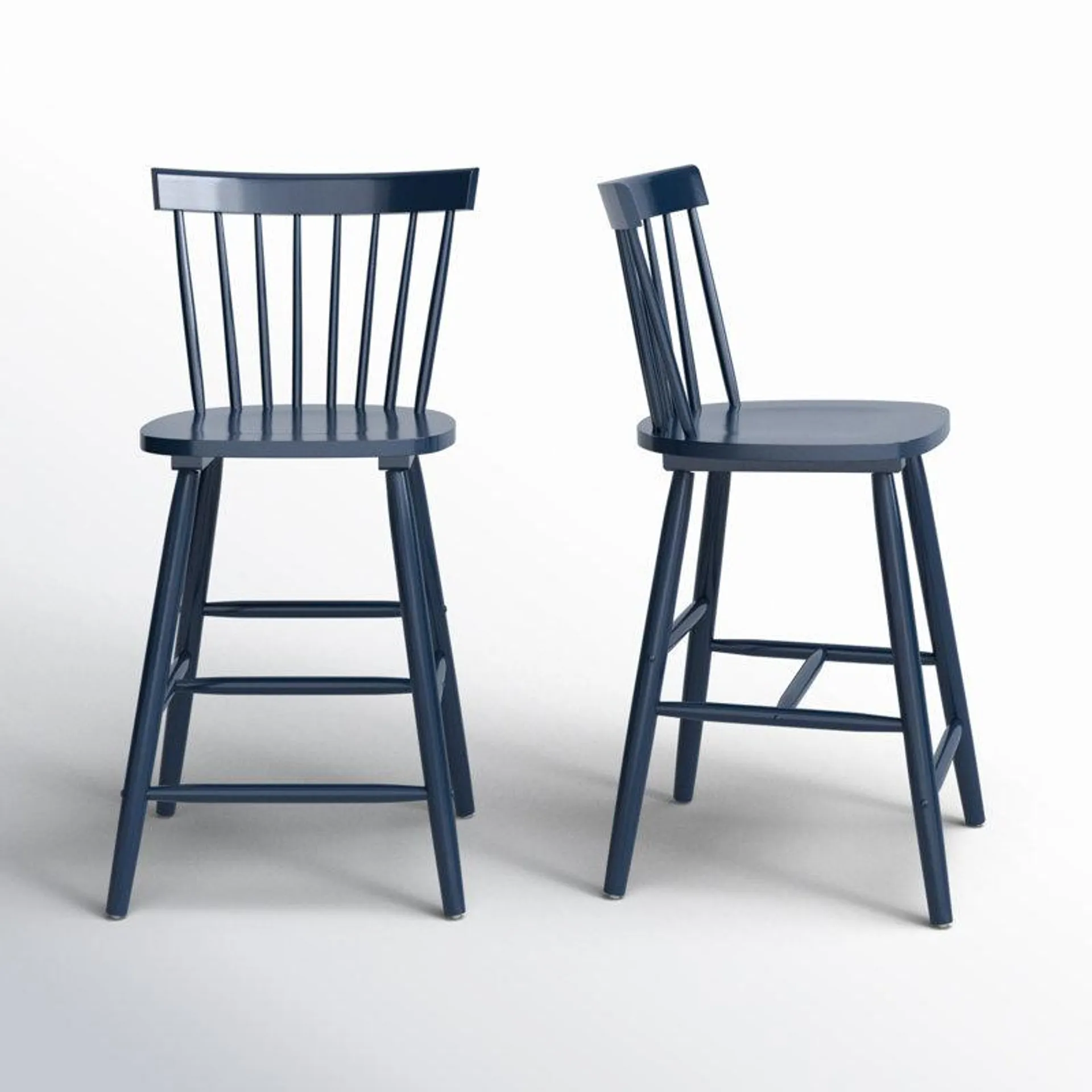 Navy Stacee Solid Wood Bar & Counter Stool