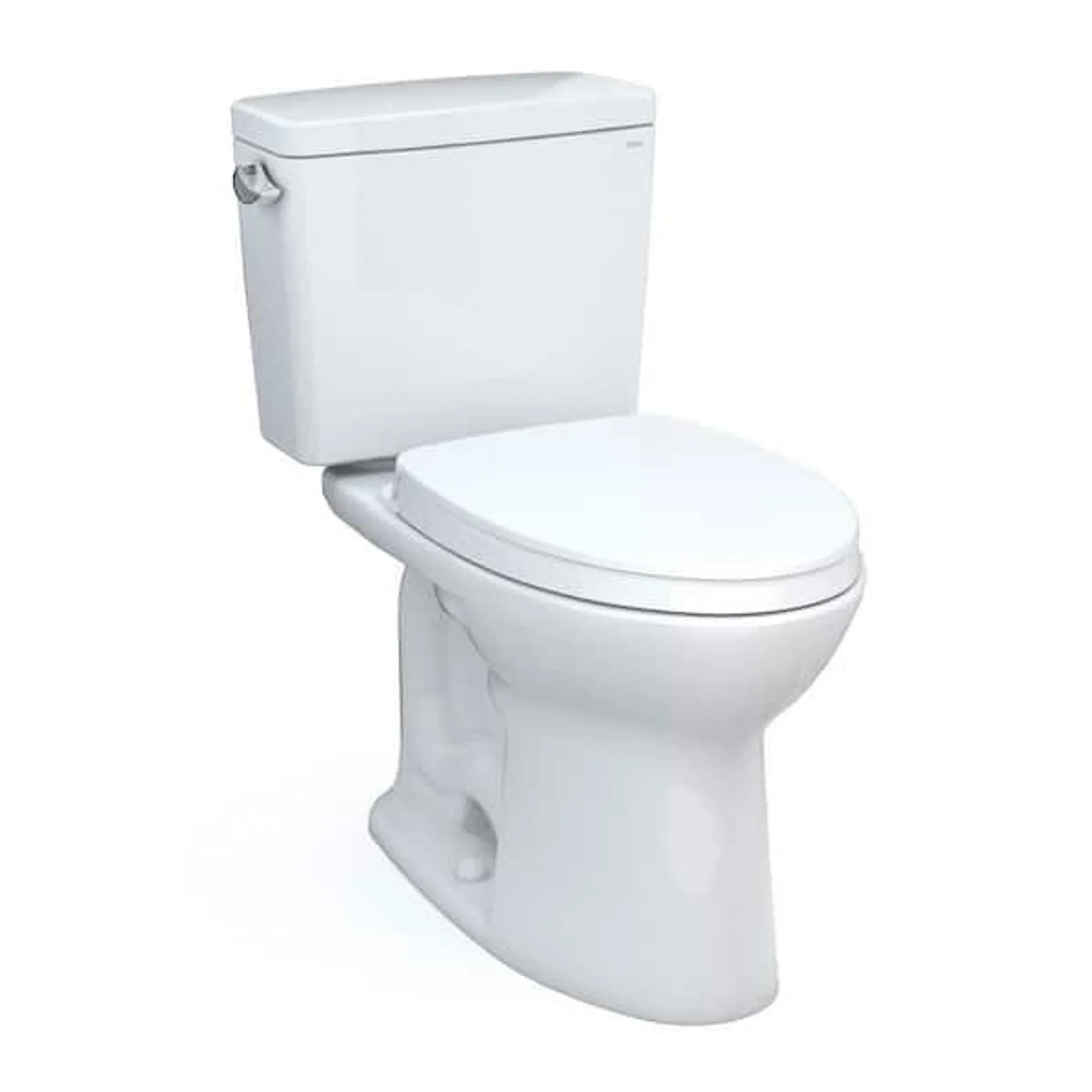 Drake 10 in. Rough In Two-Piece 1.6 GPF Single Flush Elongated Toilet in Cotton White, SoftClose Seat Included