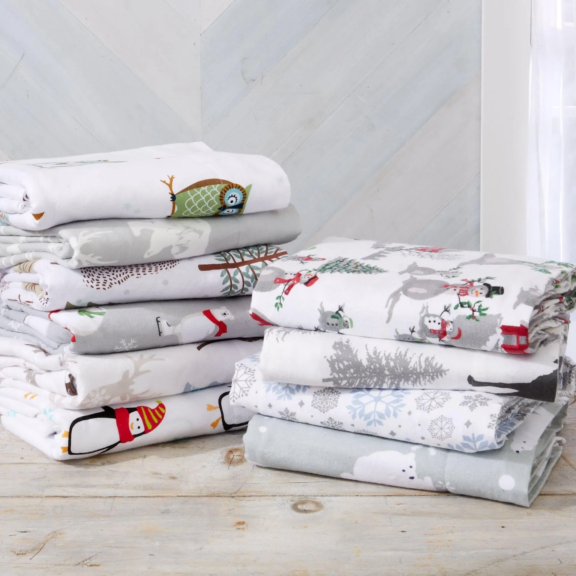 4-Piece Turkish Cotton Flannel Sheet - Stratton Collection (10 Colors Available)