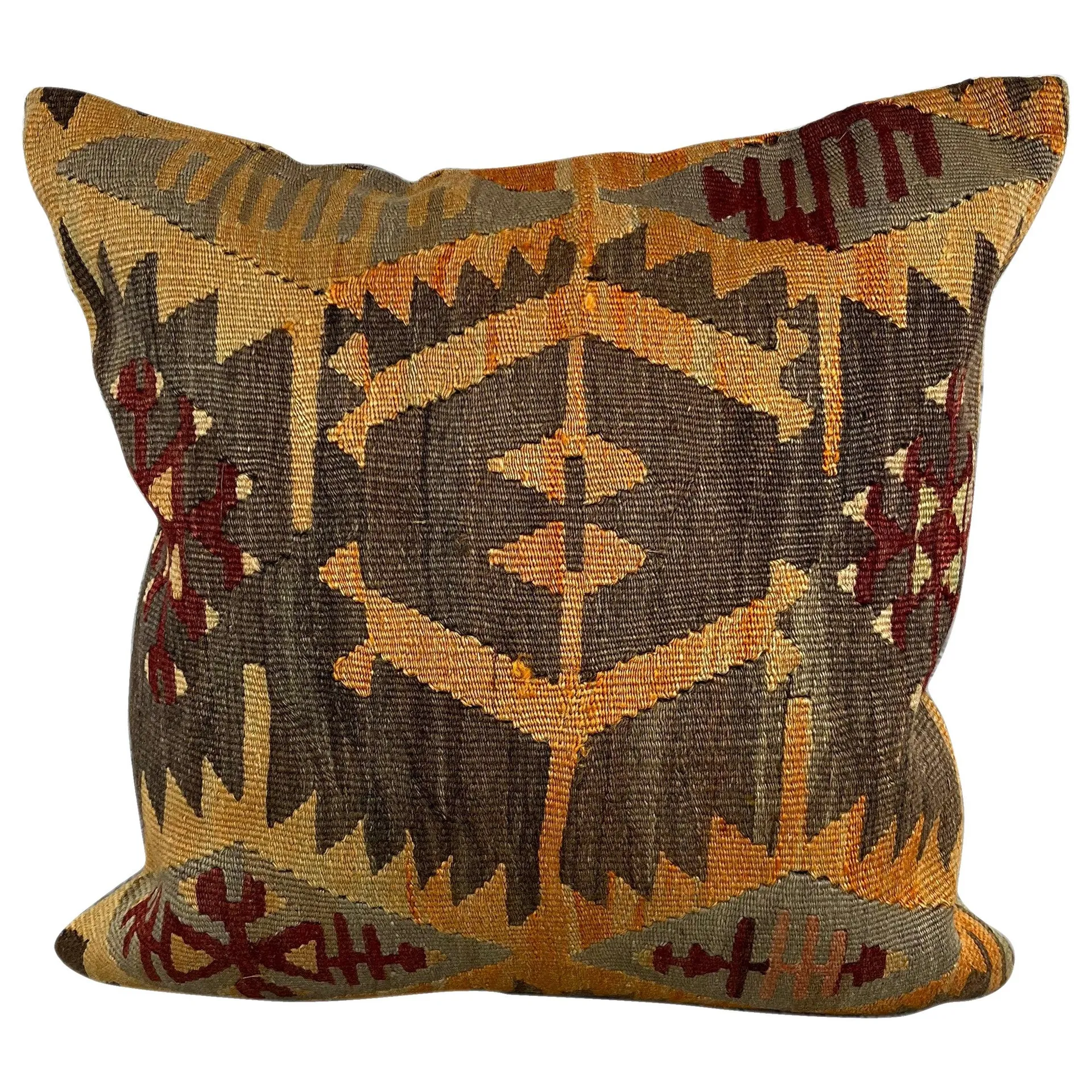 20 x 20 Kilim Pillow Turkish Cushion Natural Hemlock Pillow Cushion Cover #6729