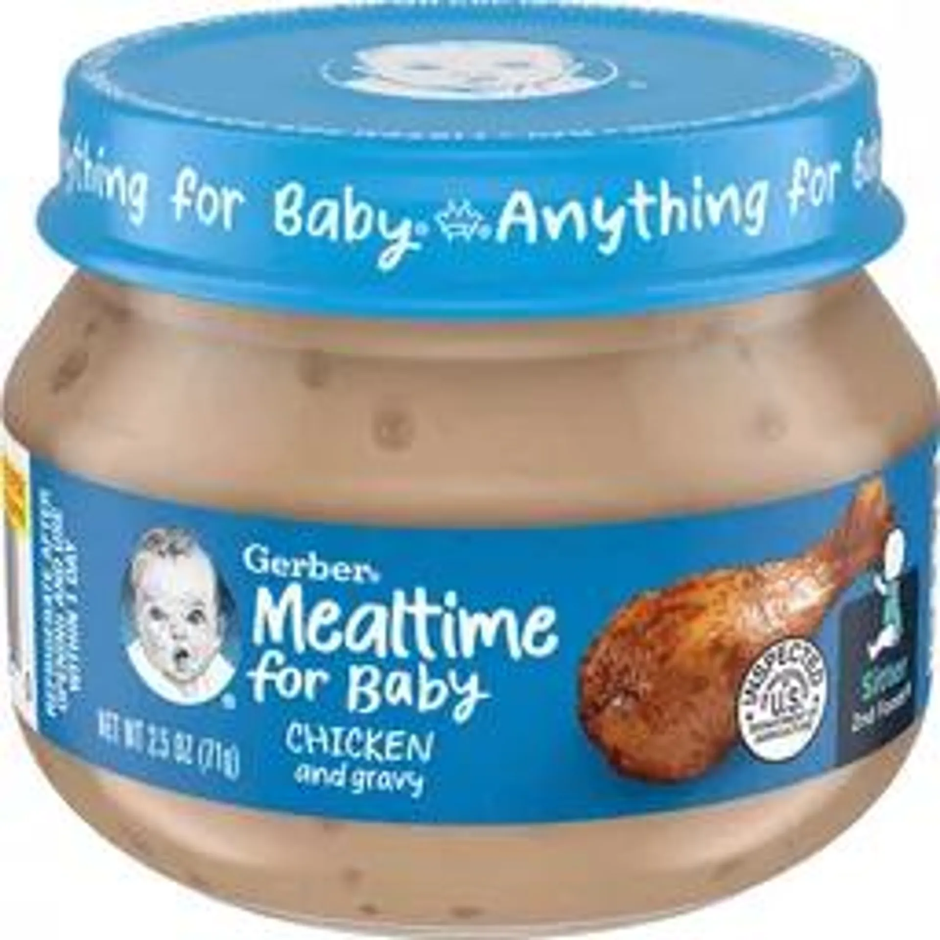 Gerber Chicken and Gravy Baby Food 2.5 oz jar