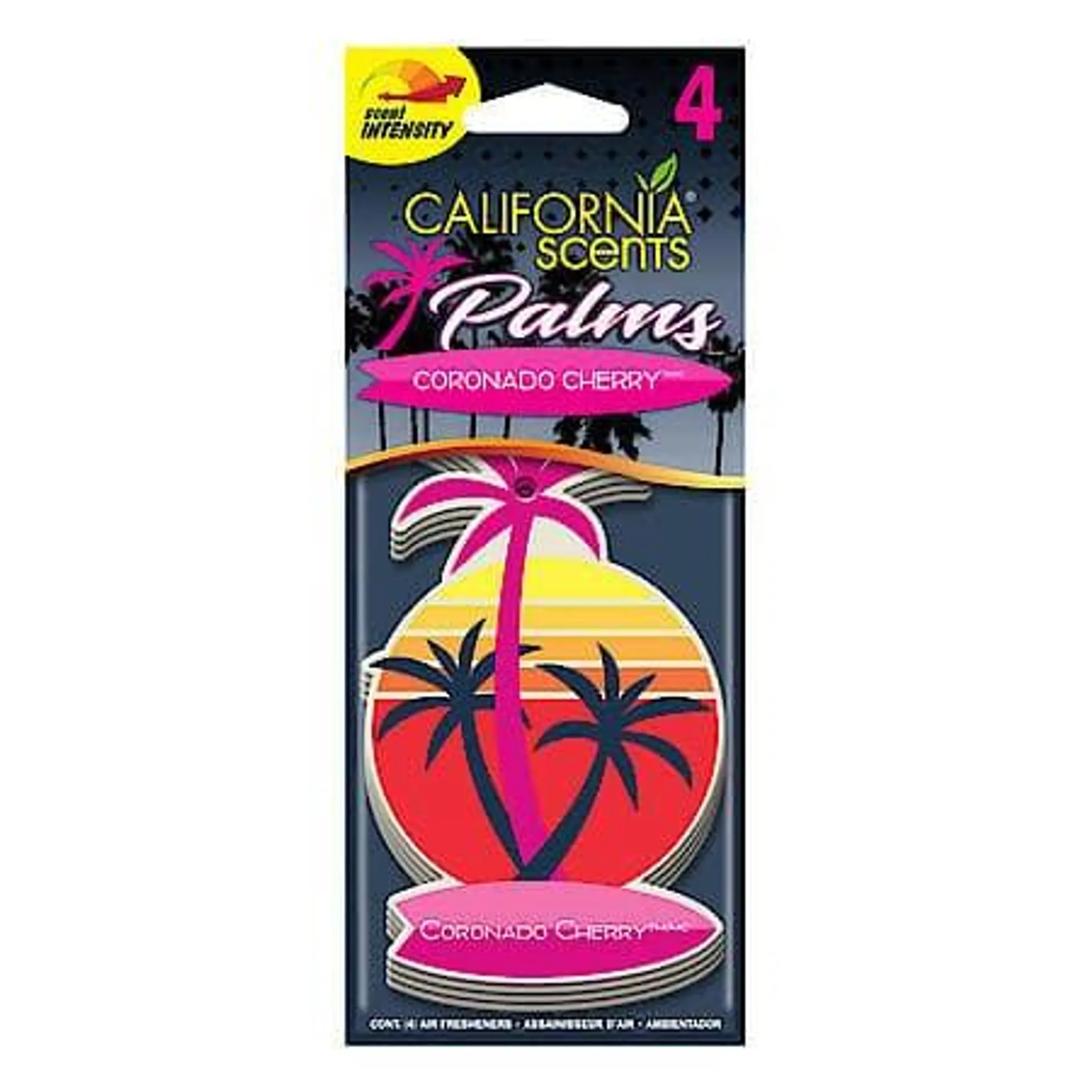 Paper Palm Air Freshener: Coronado Cherry Scent, 4 Pack