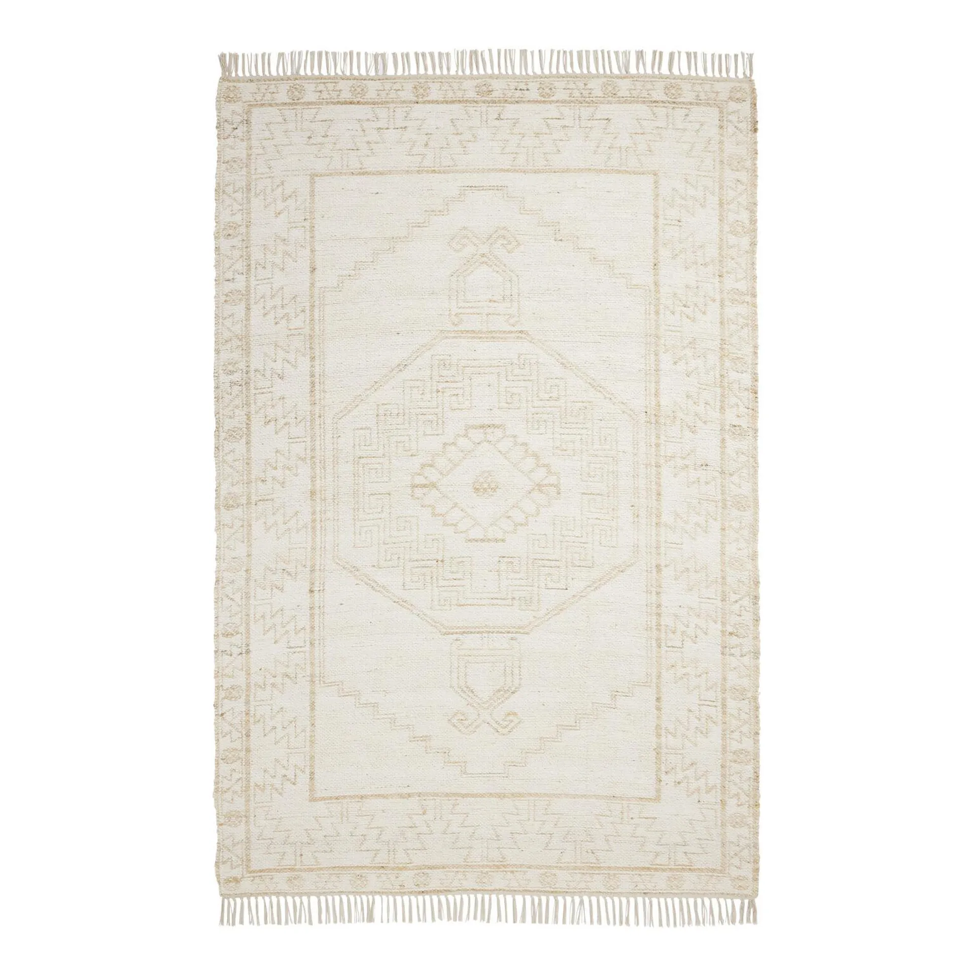 Naya Ivory and Natural Jute and Wool Reversible Area Rug