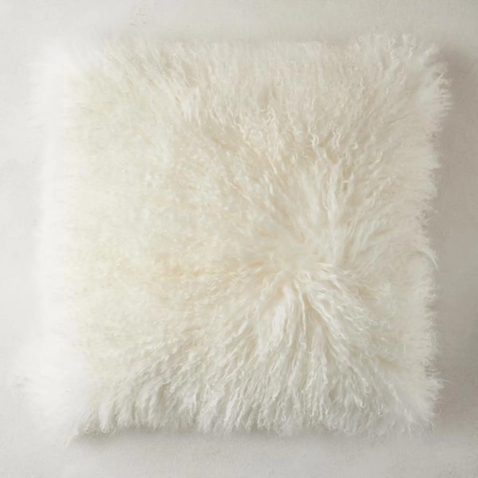 Mongolian Pillow 22" - White