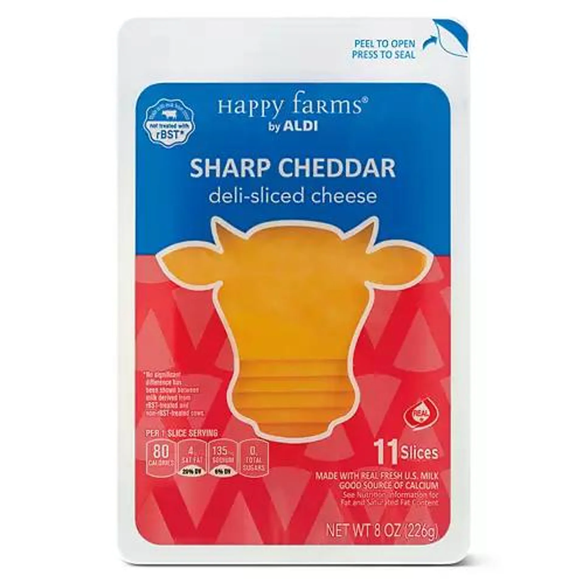 Deli Sliced Sharp Cheddar Cheese, 8 oz