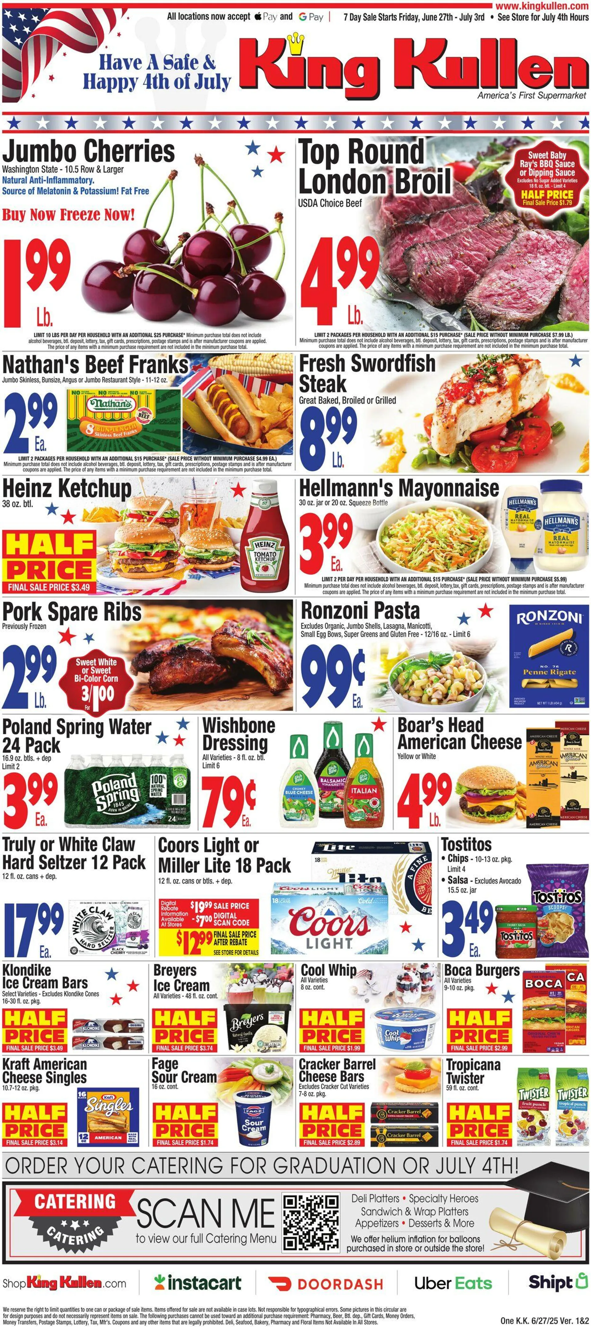 Weekly ad King Kullen Current weekly ad from June 26 to July 3 2025 - Page 1