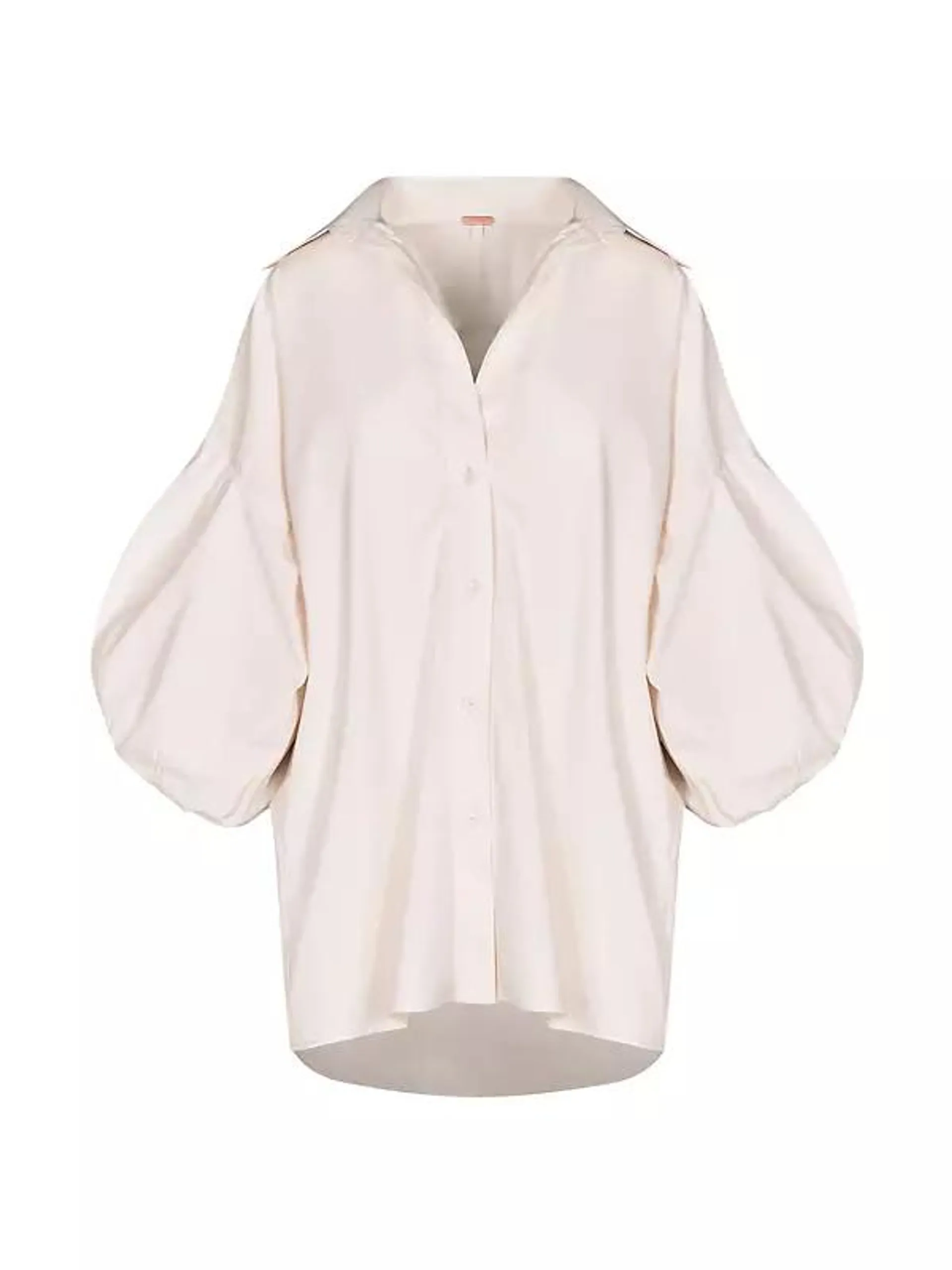 Anouk Ecru Flechada Cotton Poplin Shirt