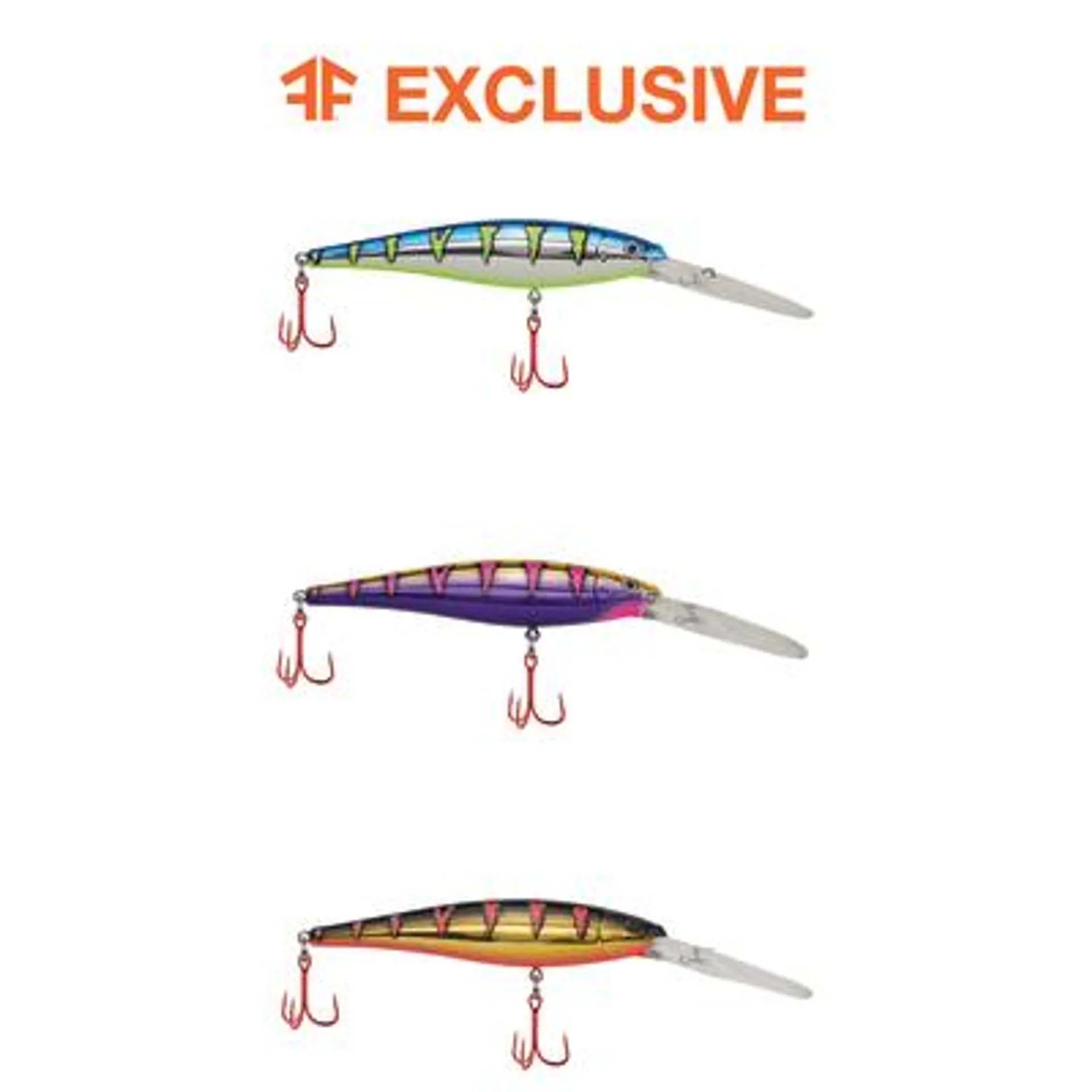 Berkley Wildebeast Flicker Minnow Pro-Pack Color Crankbait - 3 Pk