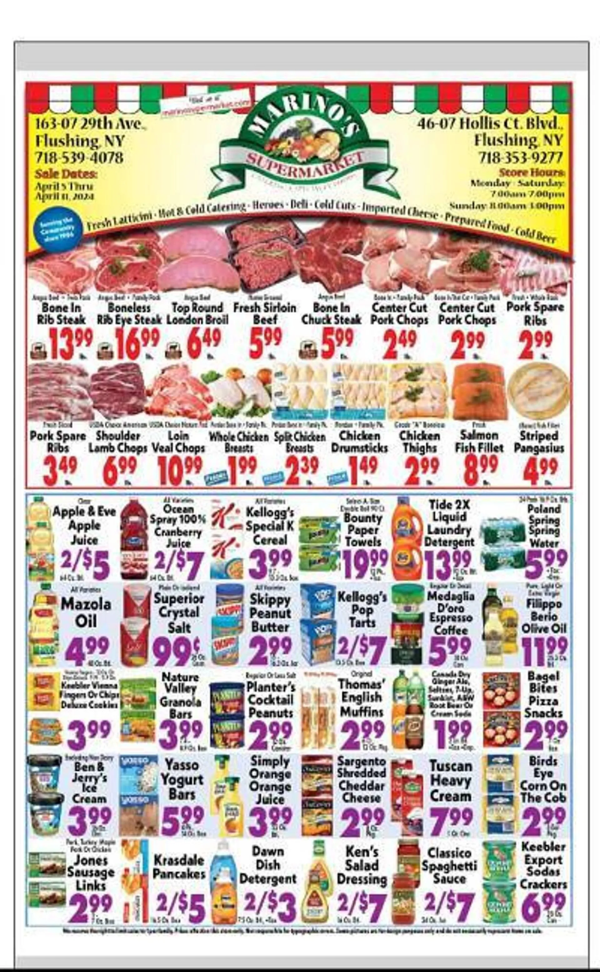 Weekly ad Marino's Supermarket Weekly Ad from April 5 to April 11 2024 - Page 1