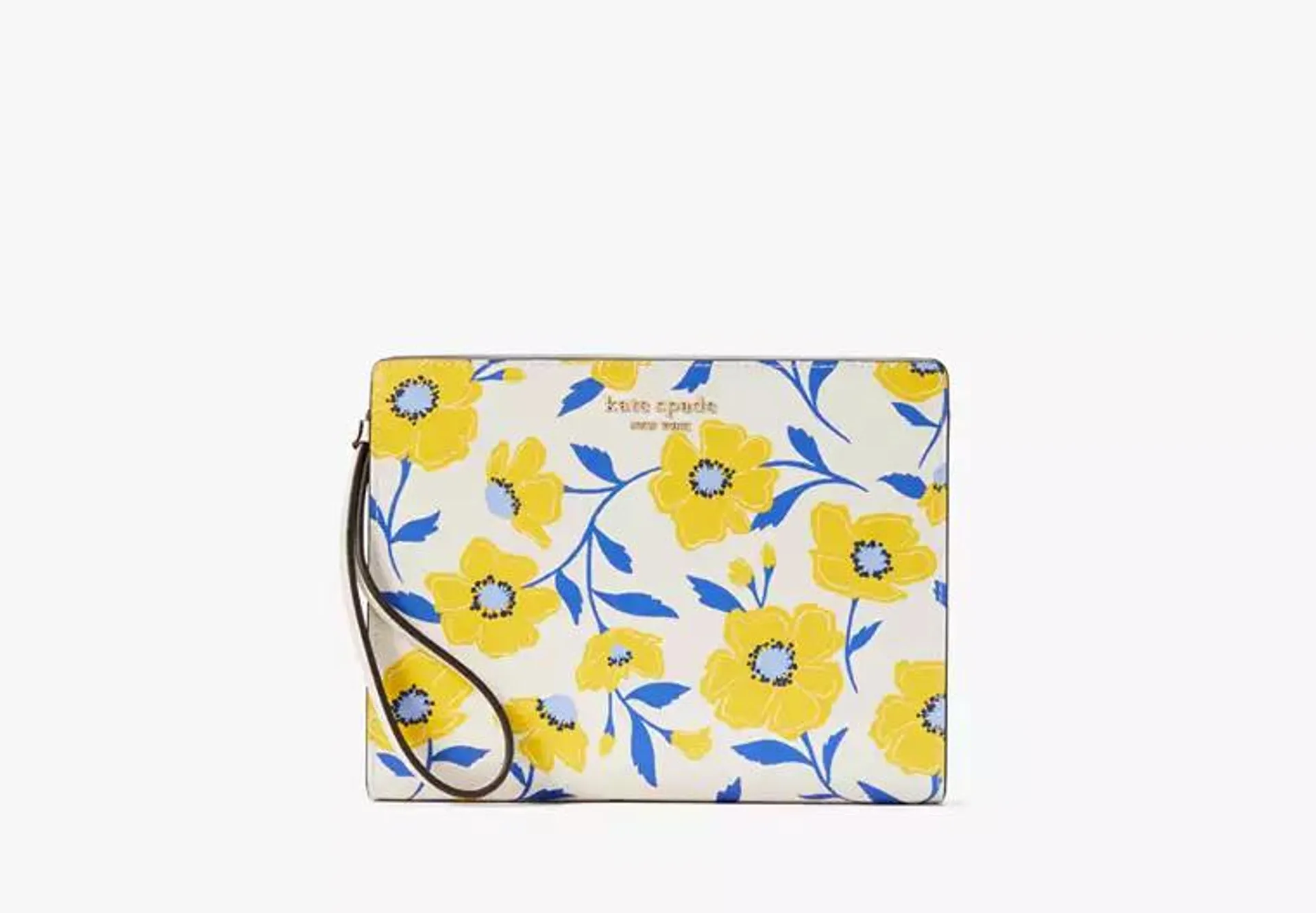 Morgan Sunshine Floral Printed Gusseted Wristlet