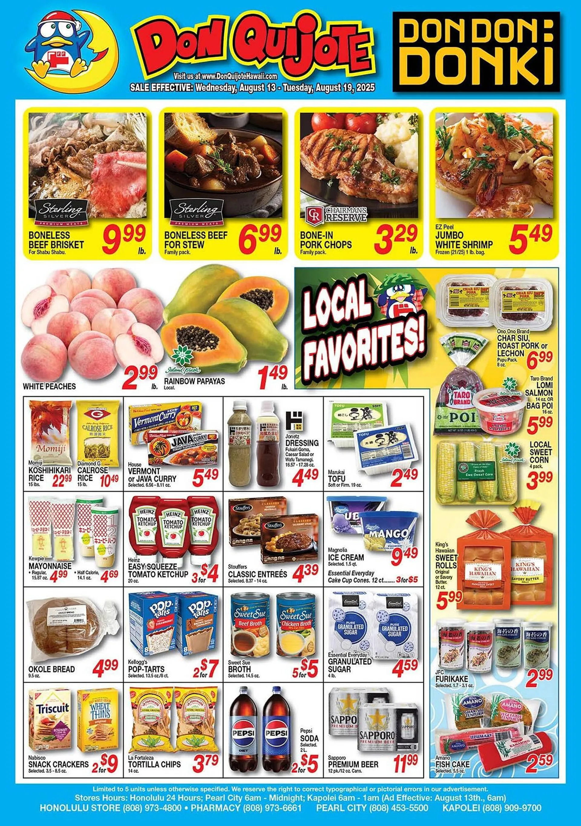 Weekly ad Don Quijote Hawaii Weekly Ad from August 13 to August 19 2025 - Page 1