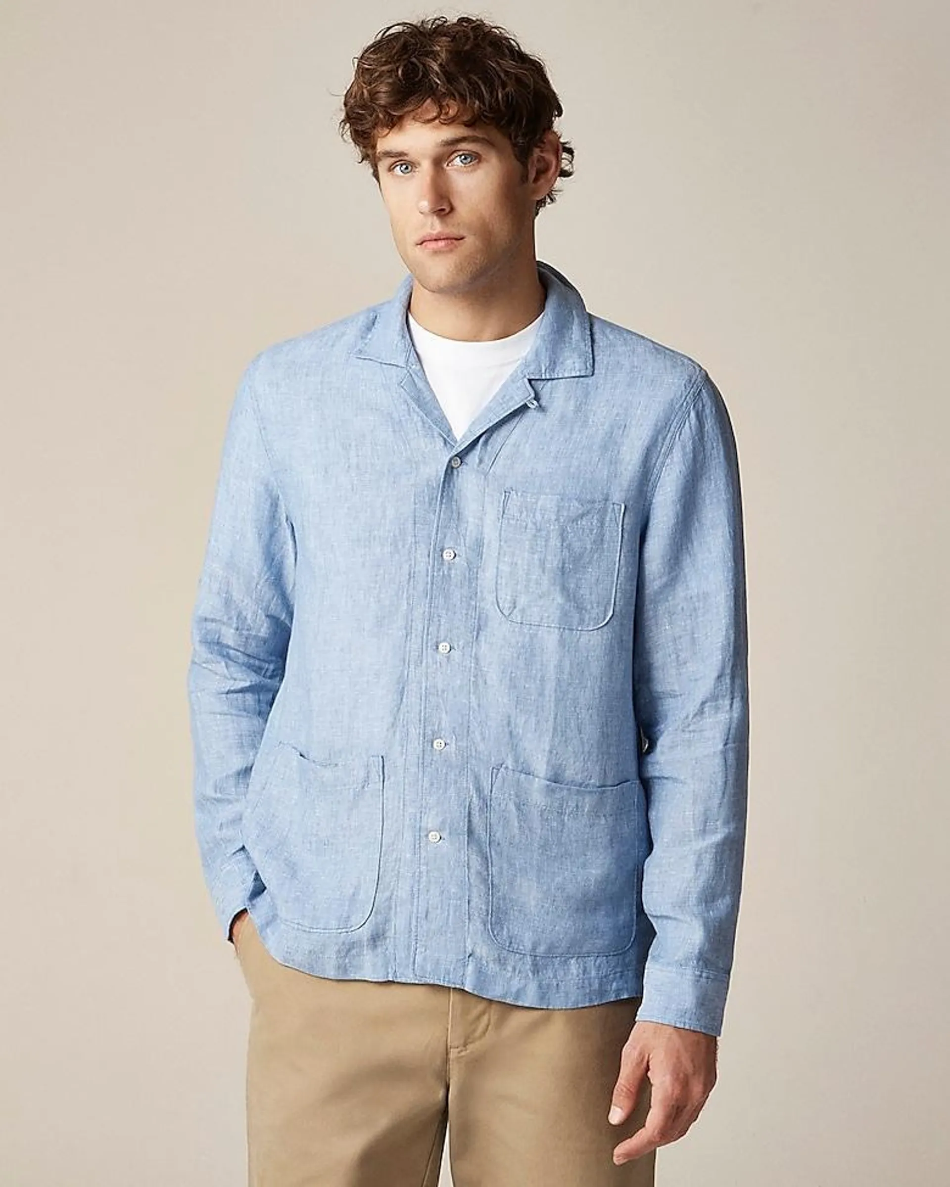 Baird McNutt Irish linen camp-collar shirt