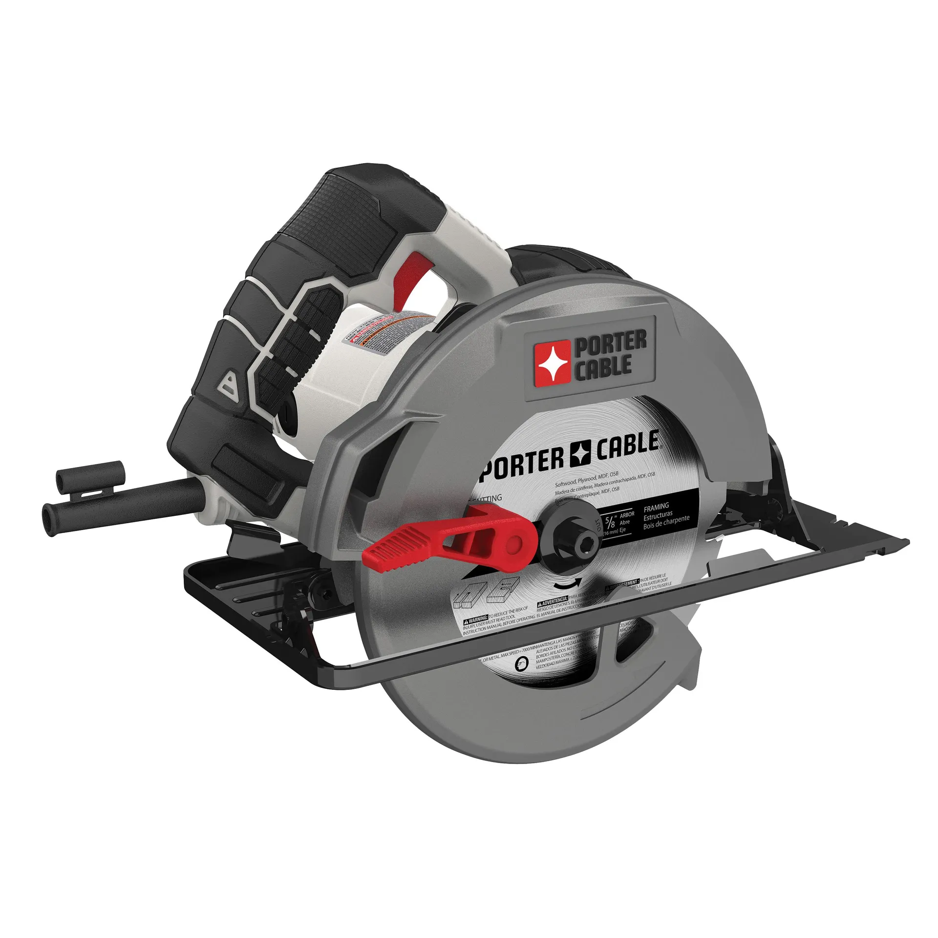 PCE300 Circular Saw, 15 A, 7-1/4 in Dia Blade, 5/8 in Arbor, 45 deg Bevel