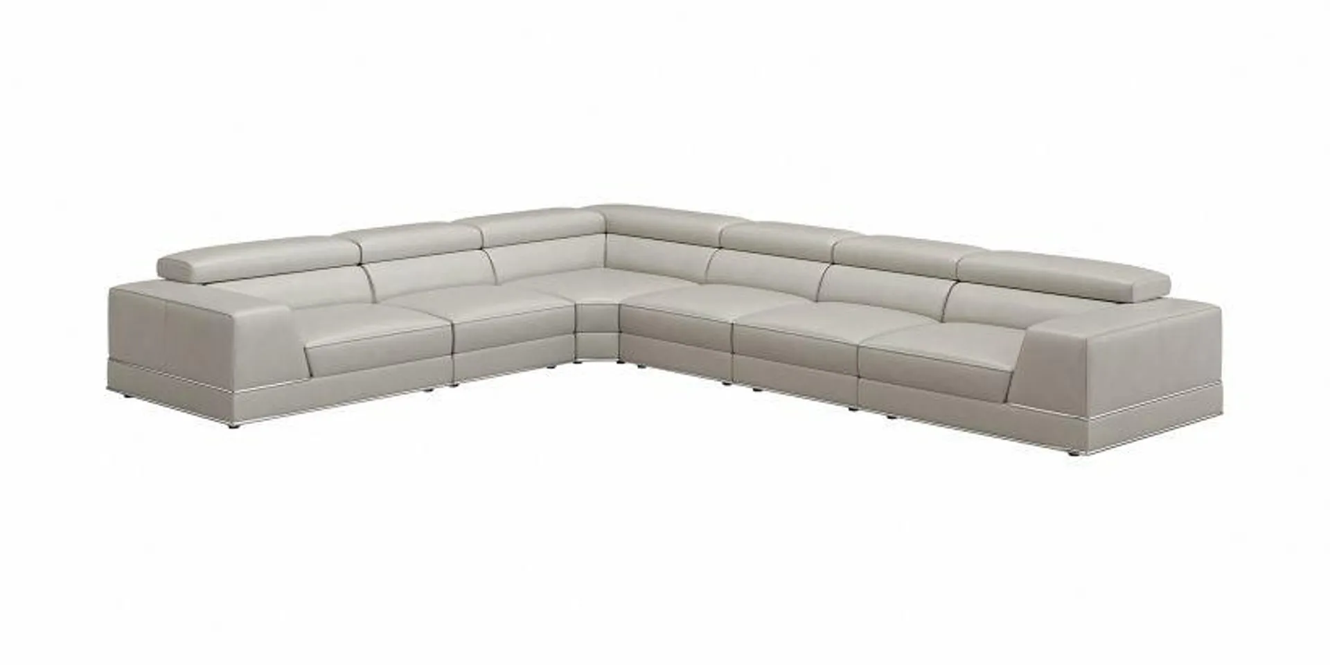 Amadeo Extended Modular Sectional Sofa Light Gray