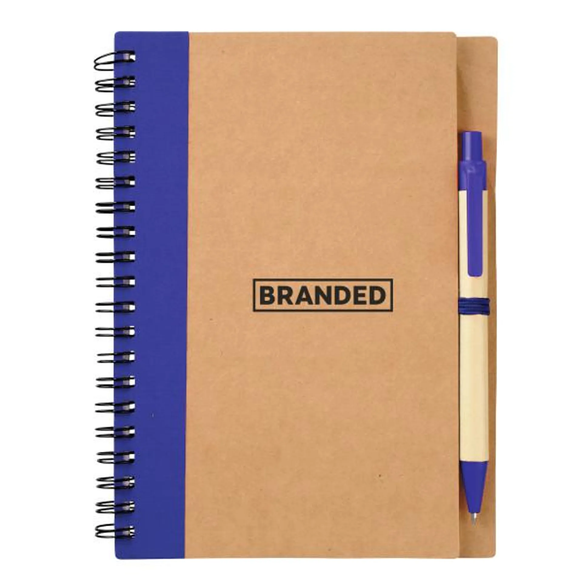 5" x 7" Eco Spiral-Bound Notebook with Pen