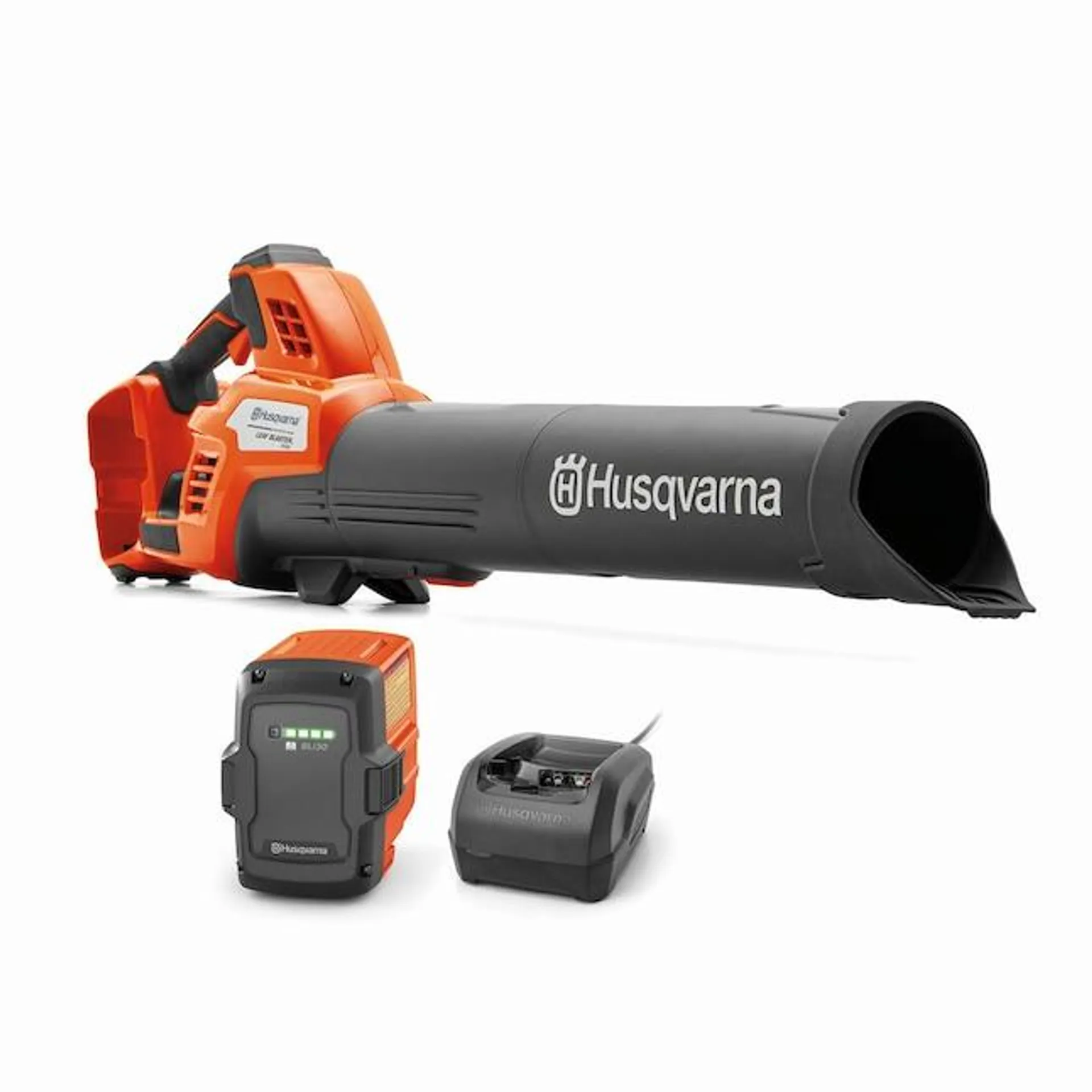 Husqvarna Leaf Blaster 350iB 40-volt 800-CFM 200-MPH Battery Handheld Leaf Blower 7.5 Ah (Battery and Charger Included)