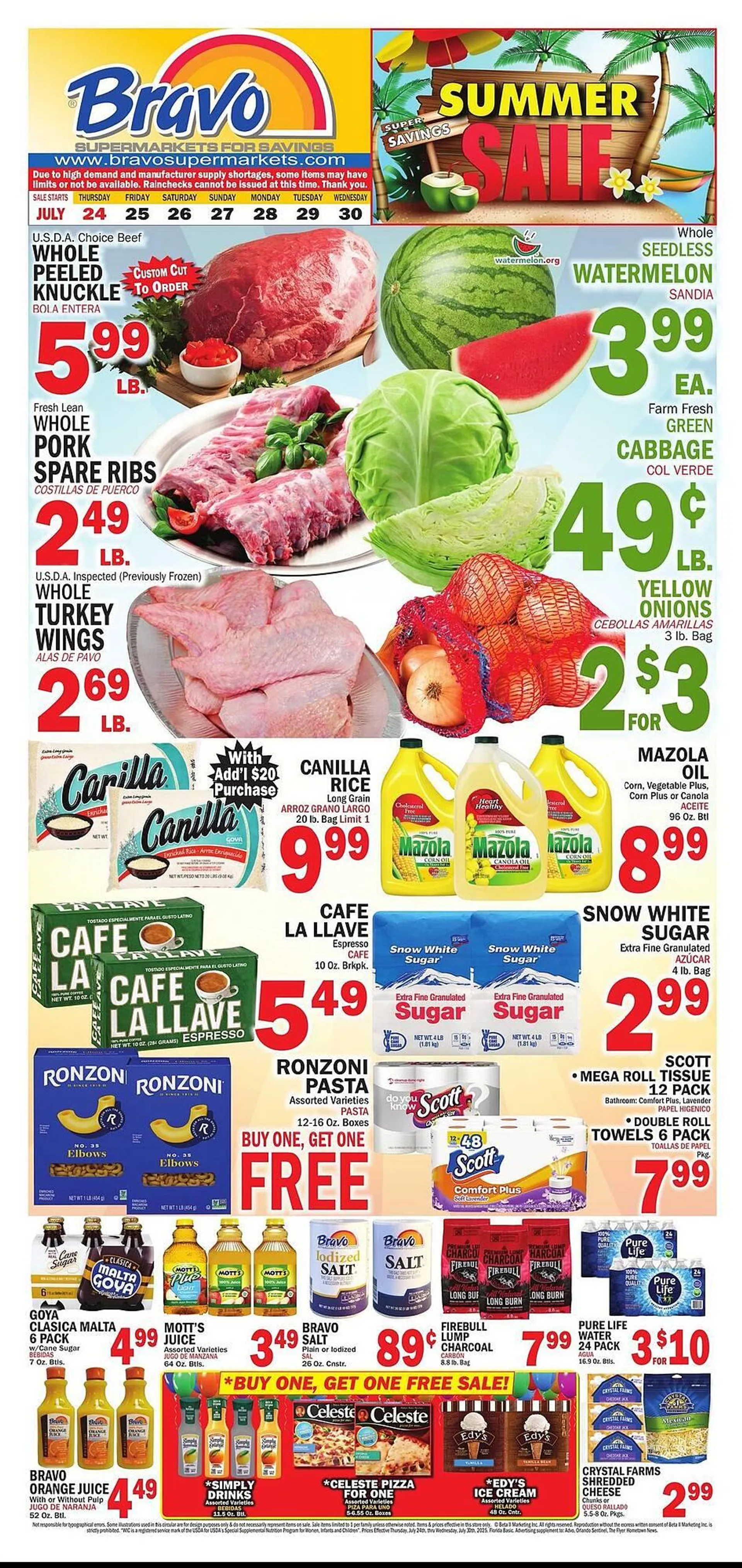 Weekly ad Bravo Supermarkets Weekly Ad from July 24 to July 30 2025 - Page 1