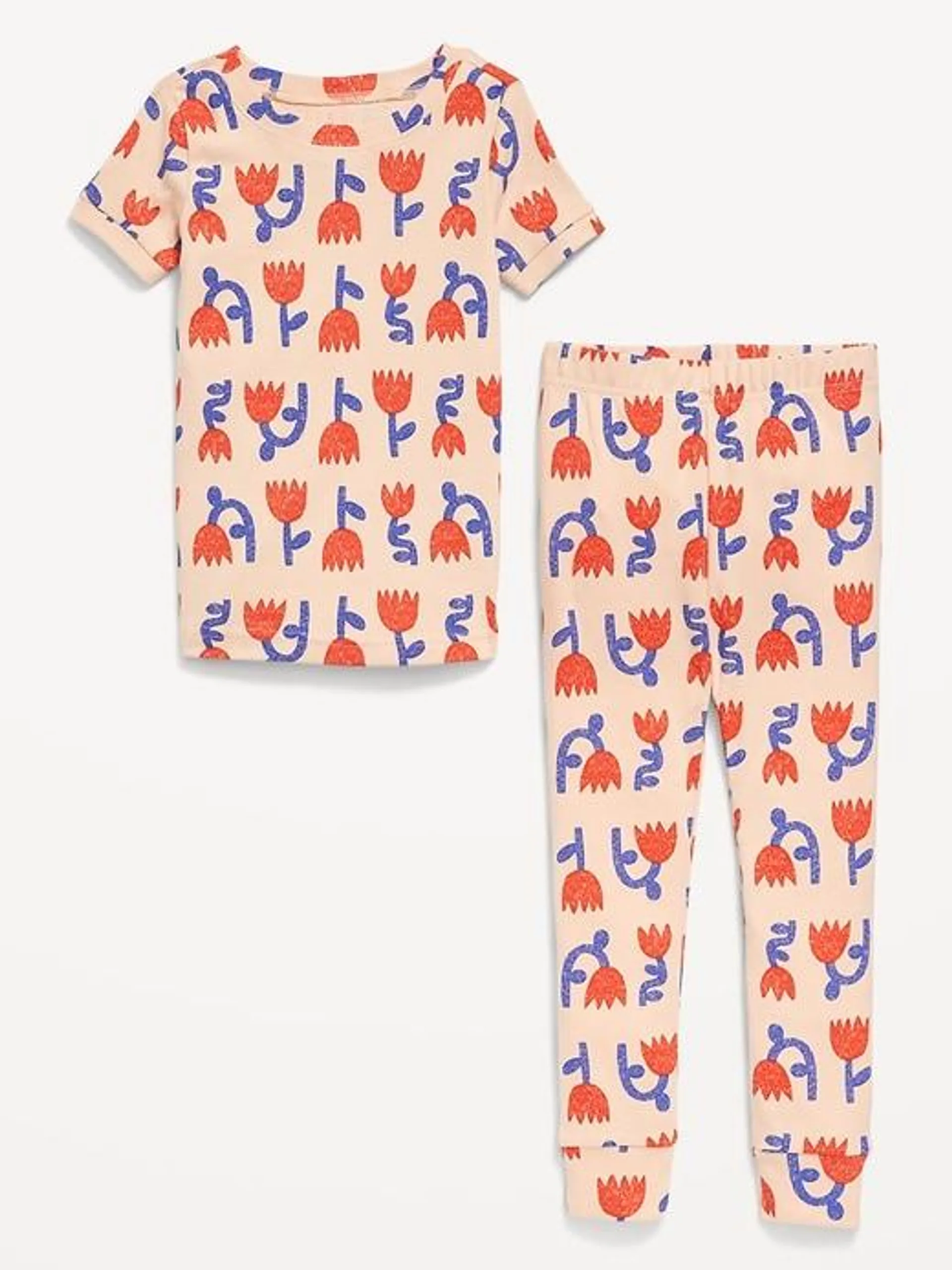 Unisex Snug-Fit Printed Pajama Set for Toddler & Baby