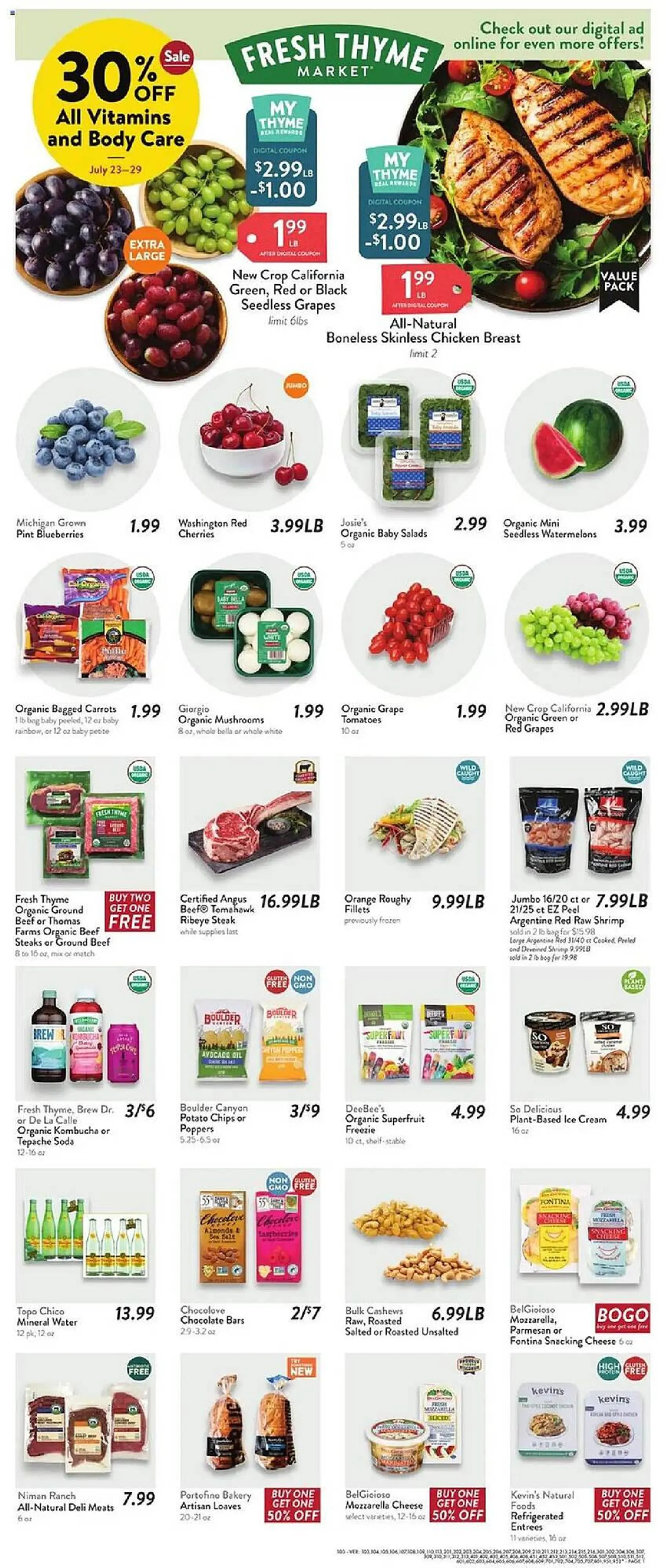 Weekly ad Fresh Thyme Weekly Ad from July 23 to July 30 2025 - Page 1
