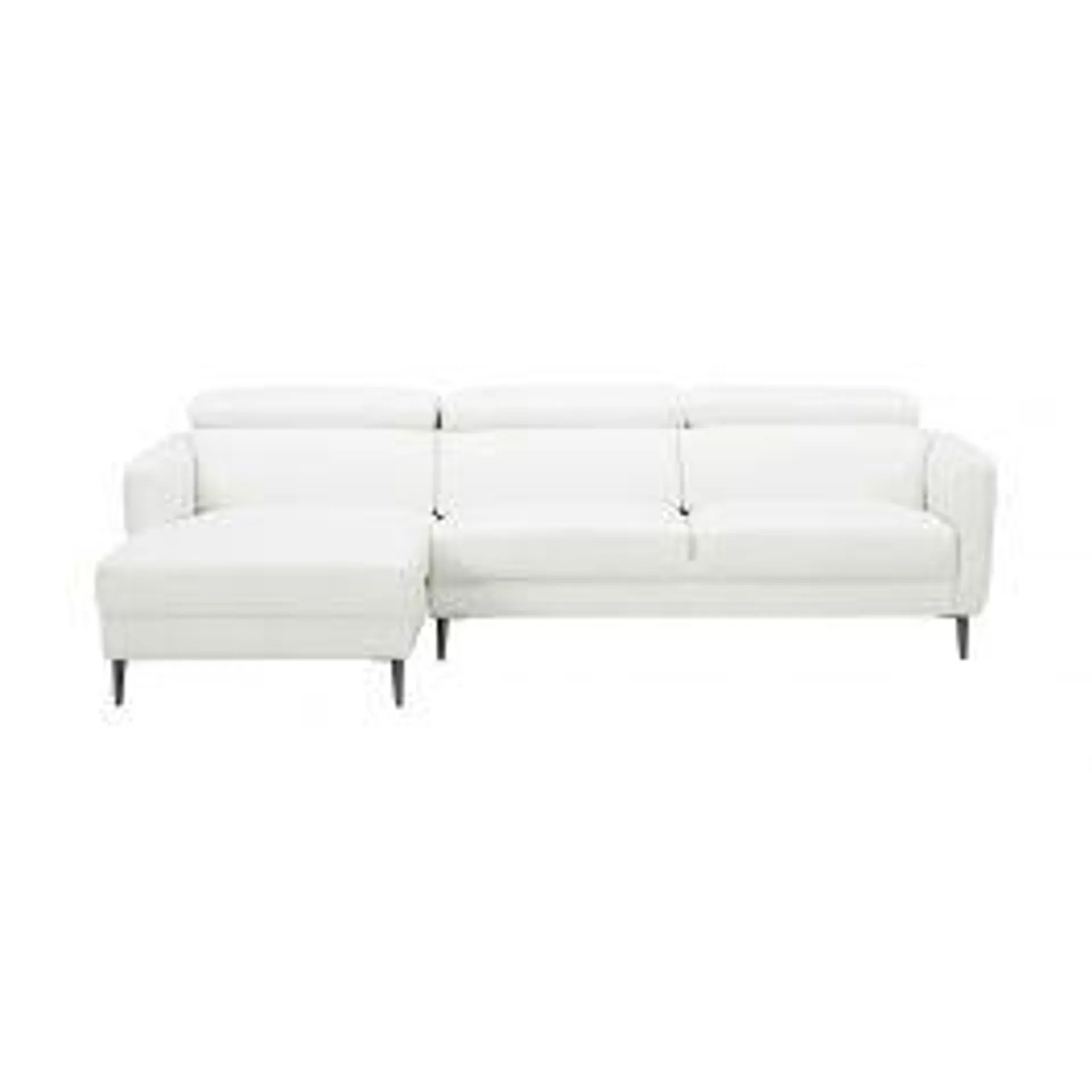 Luca Left Sectional Sofa White